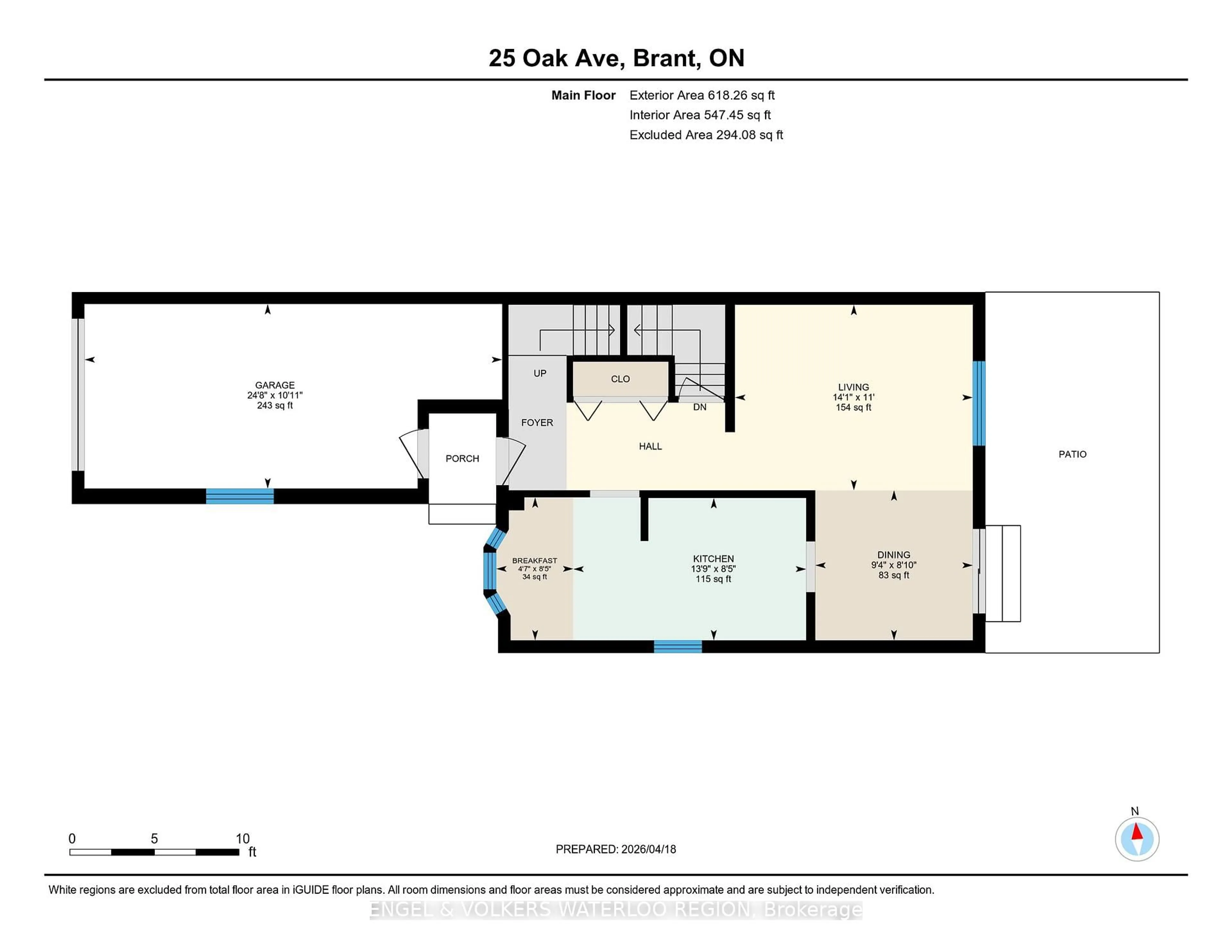 Floor plan for 25 Oak Ave, Waterloo Ontario N3L 3C6