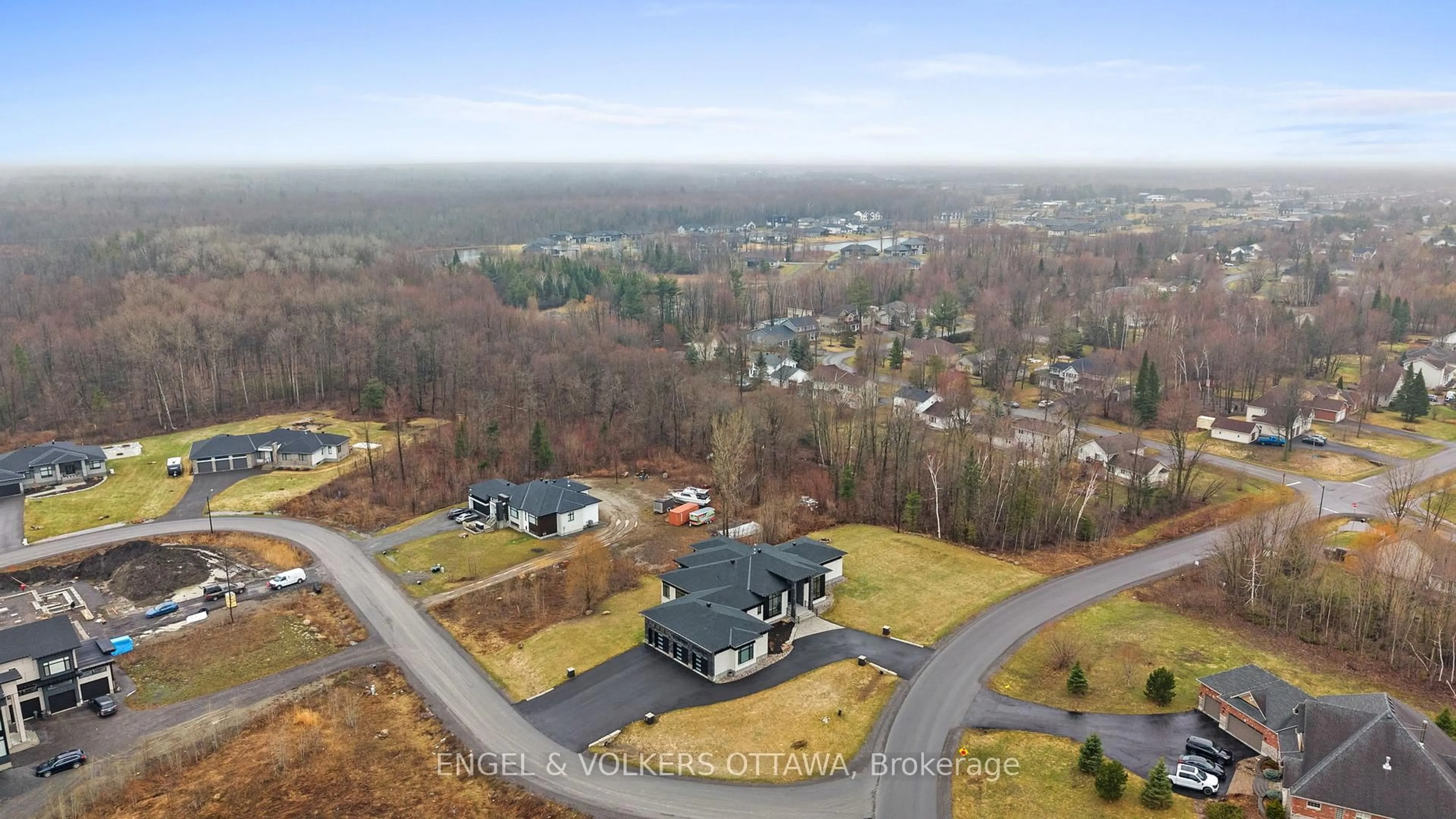A pic from outside/outdoor area/front of a property/back of a property/a pic from drone, water/lake/river/ocean view for 1600 Nightshade Pl, Greely Ontario K4P 0C7