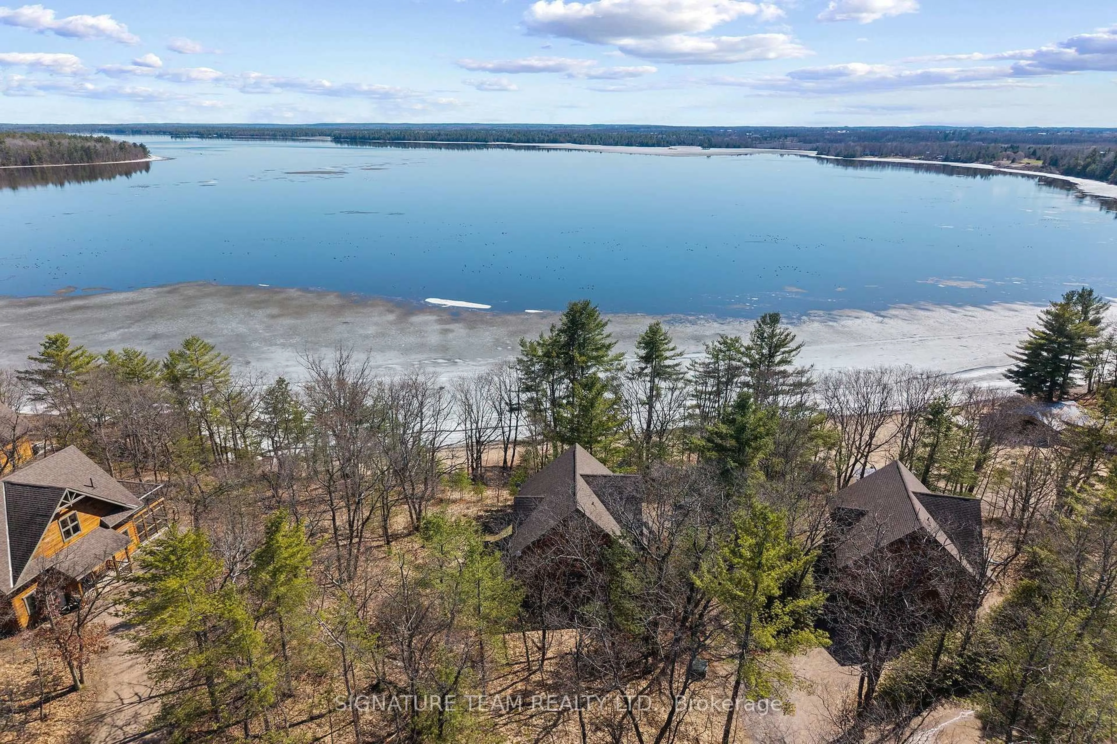 A pic from outside/outdoor area/front of a property/back of a property/a pic from drone, water/lake/river/ocean view for 282B Presquile Tr, Foresters Falls Ontario K0J 1V0