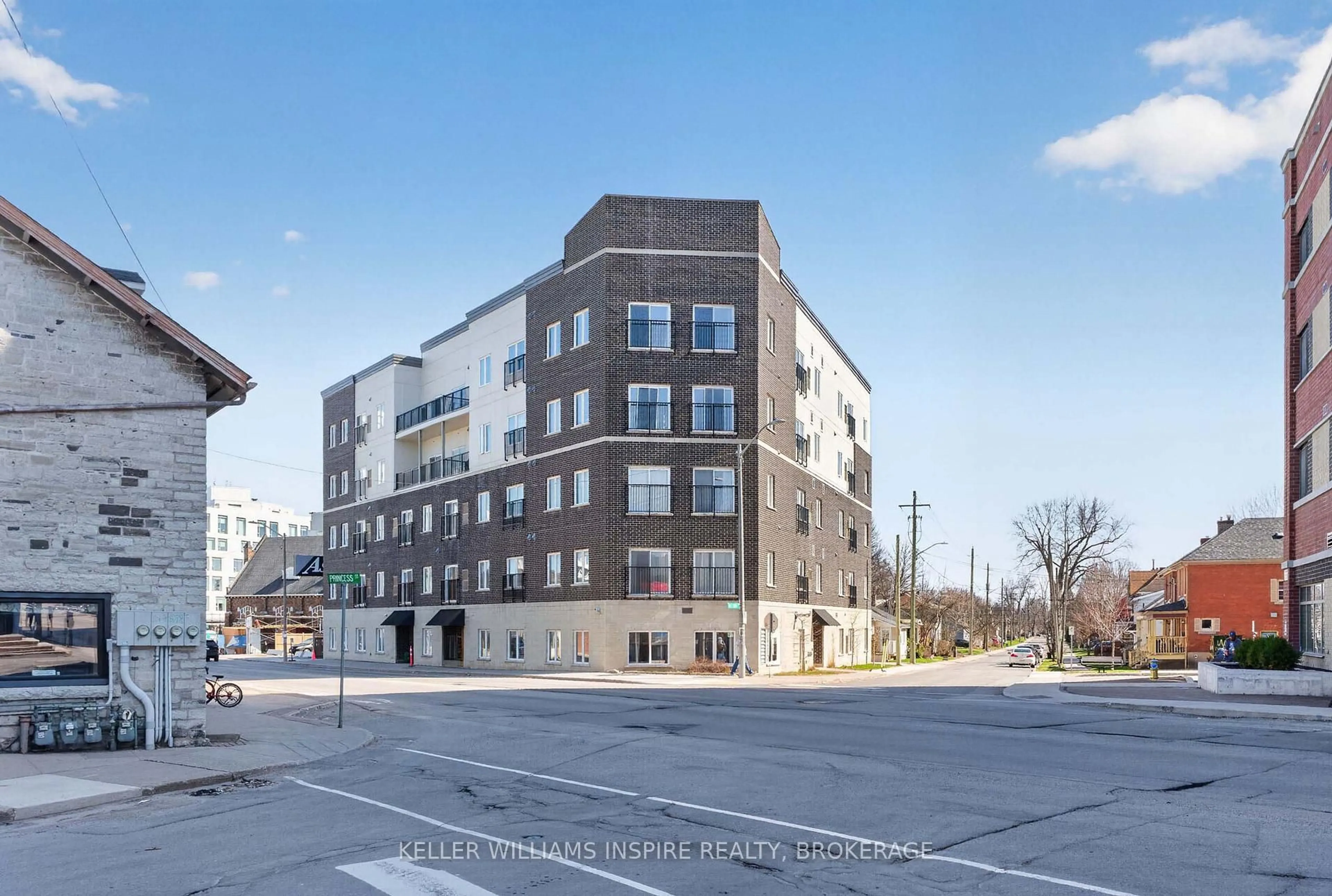 A pic from outside/outdoor area/front of a property/back of a property/a pic from drone, building for 630 Princess St #207, Kingston Ontario K7L 1E2