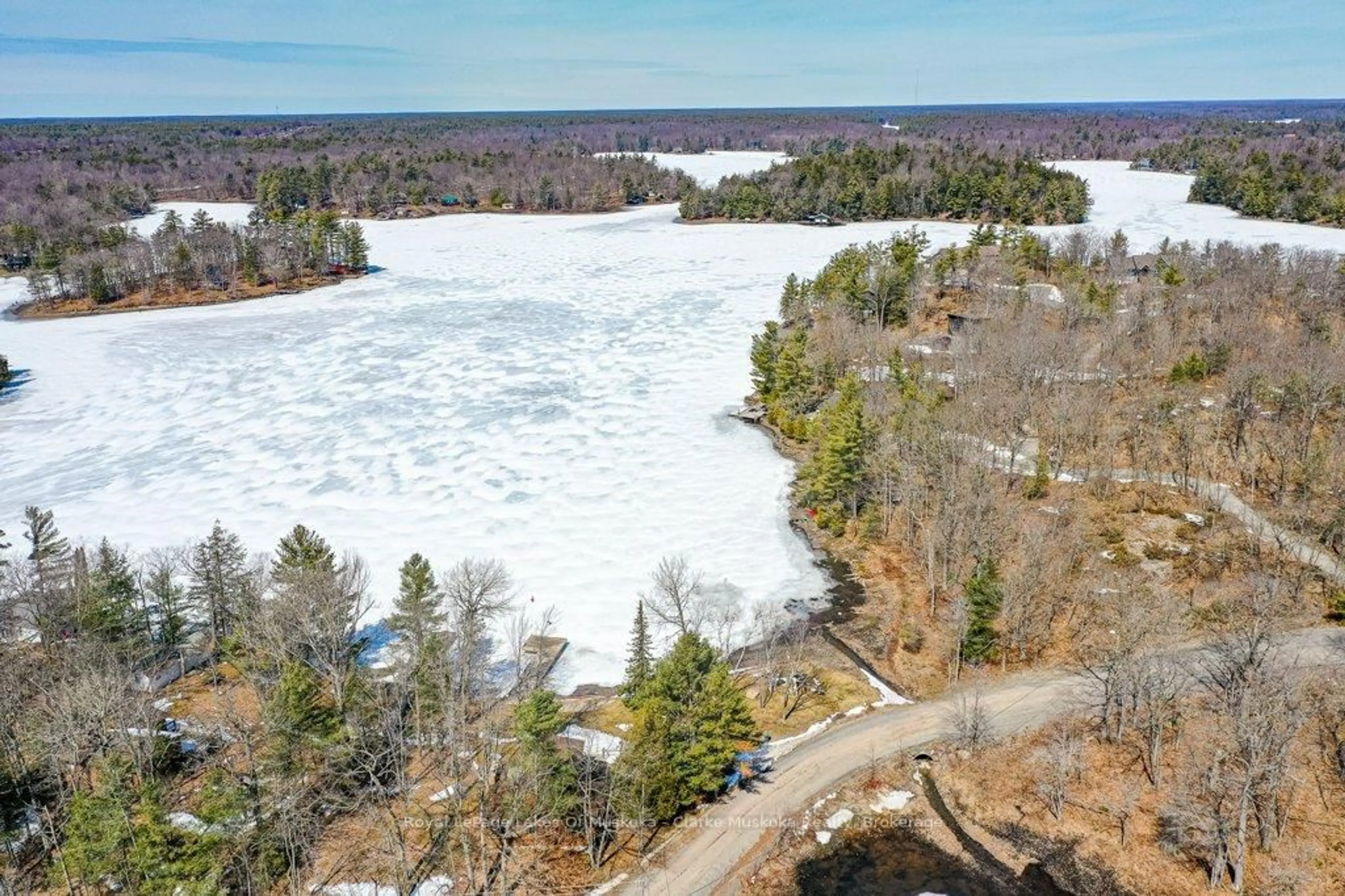 A pic from outside/outdoor area/front of a property/back of a property/a pic from drone, water/lake/river/ocean view for 236 Pratts Rd, Georgian Bay Ontario L0K 1S0