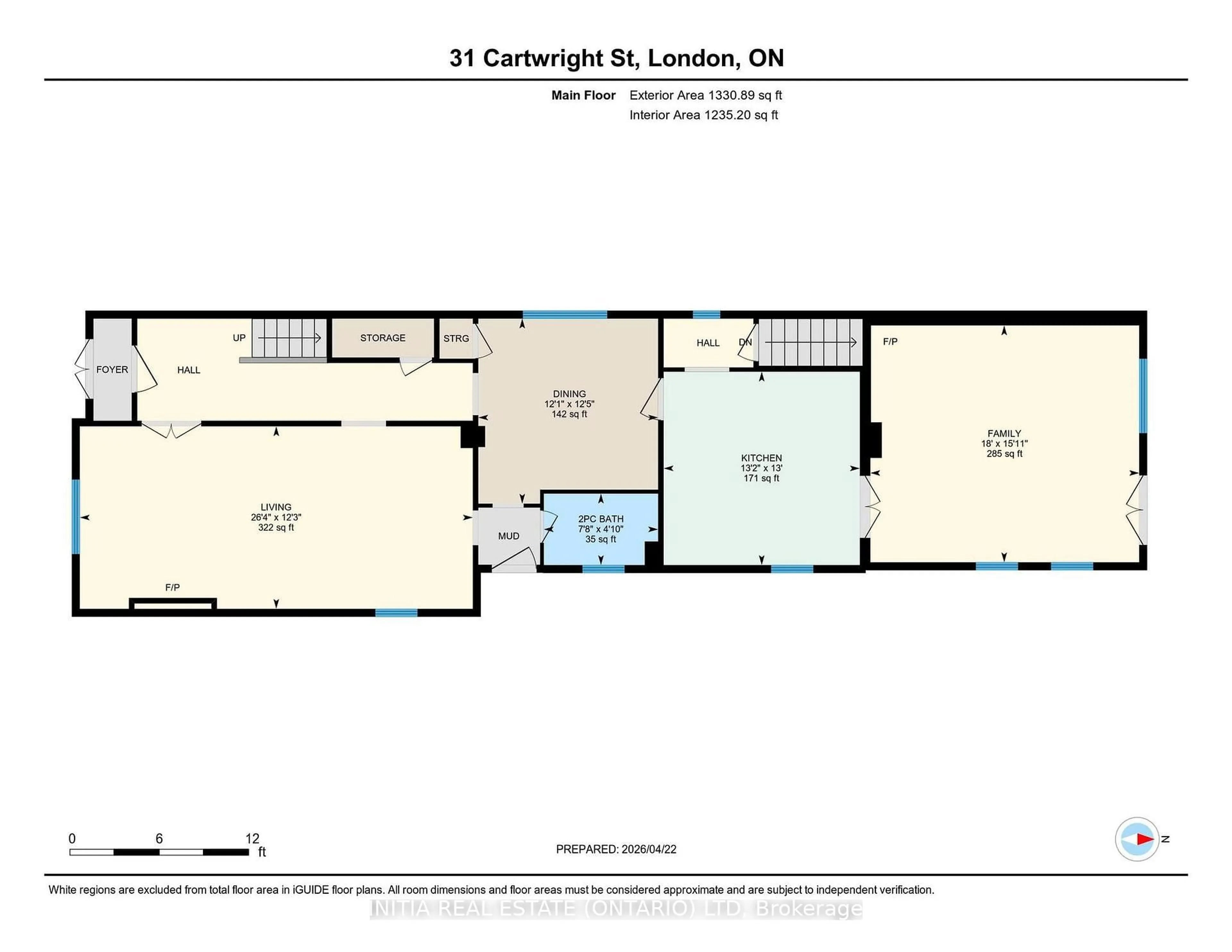 Floor plan for 31 Cartwright St, London East Ontario N6B 2W5