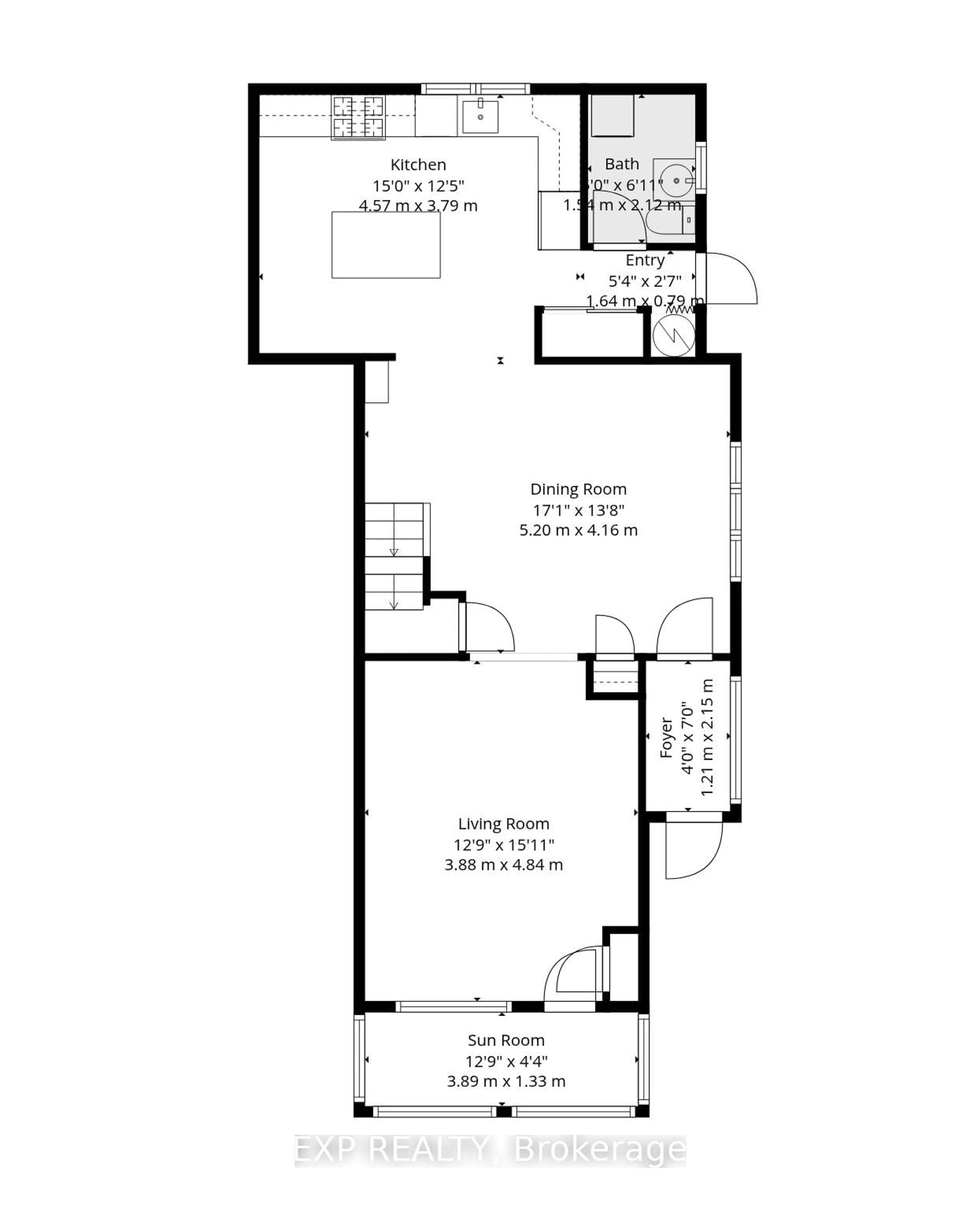 Floor plan for 203 Carruthers Ave, Ottawa Ontario K1Y 1N6
