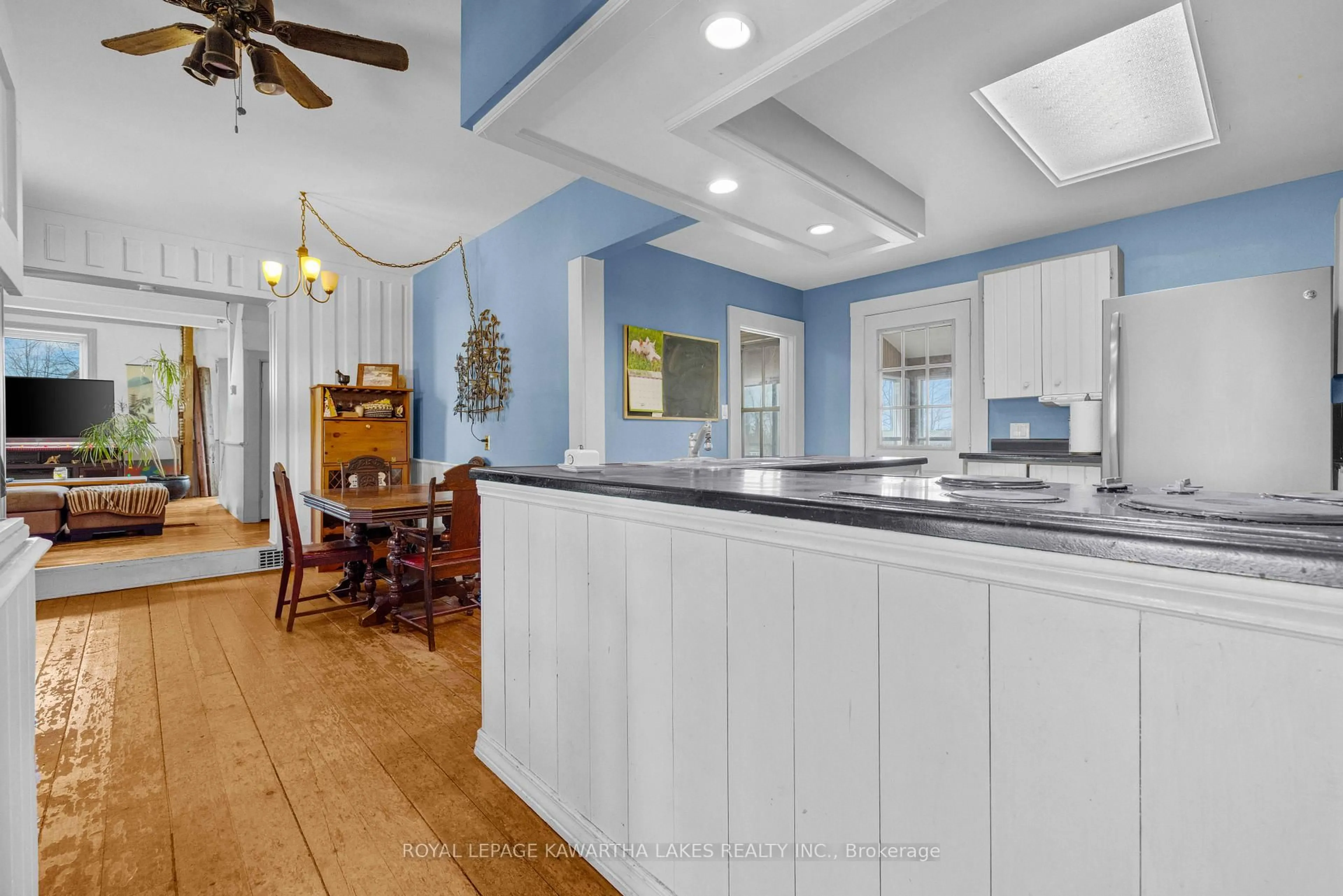 Open concept kitchen, ceramic/tile floor for 589 County Road 8 Rd, Kawartha Lakes Ontario K0M 1N0