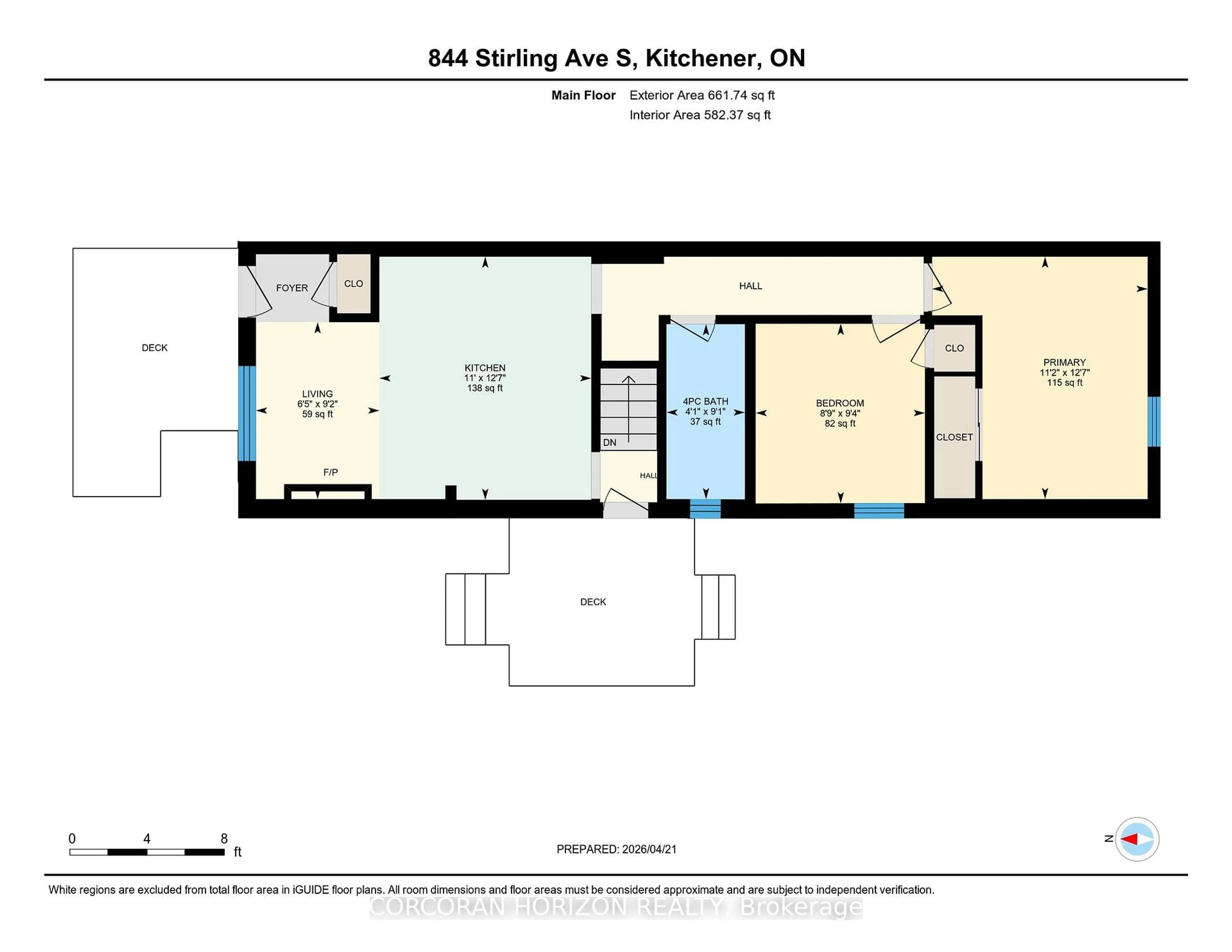 Floor plan for 844 Stirling Ave, Kitchener Ontario N2M 3K3