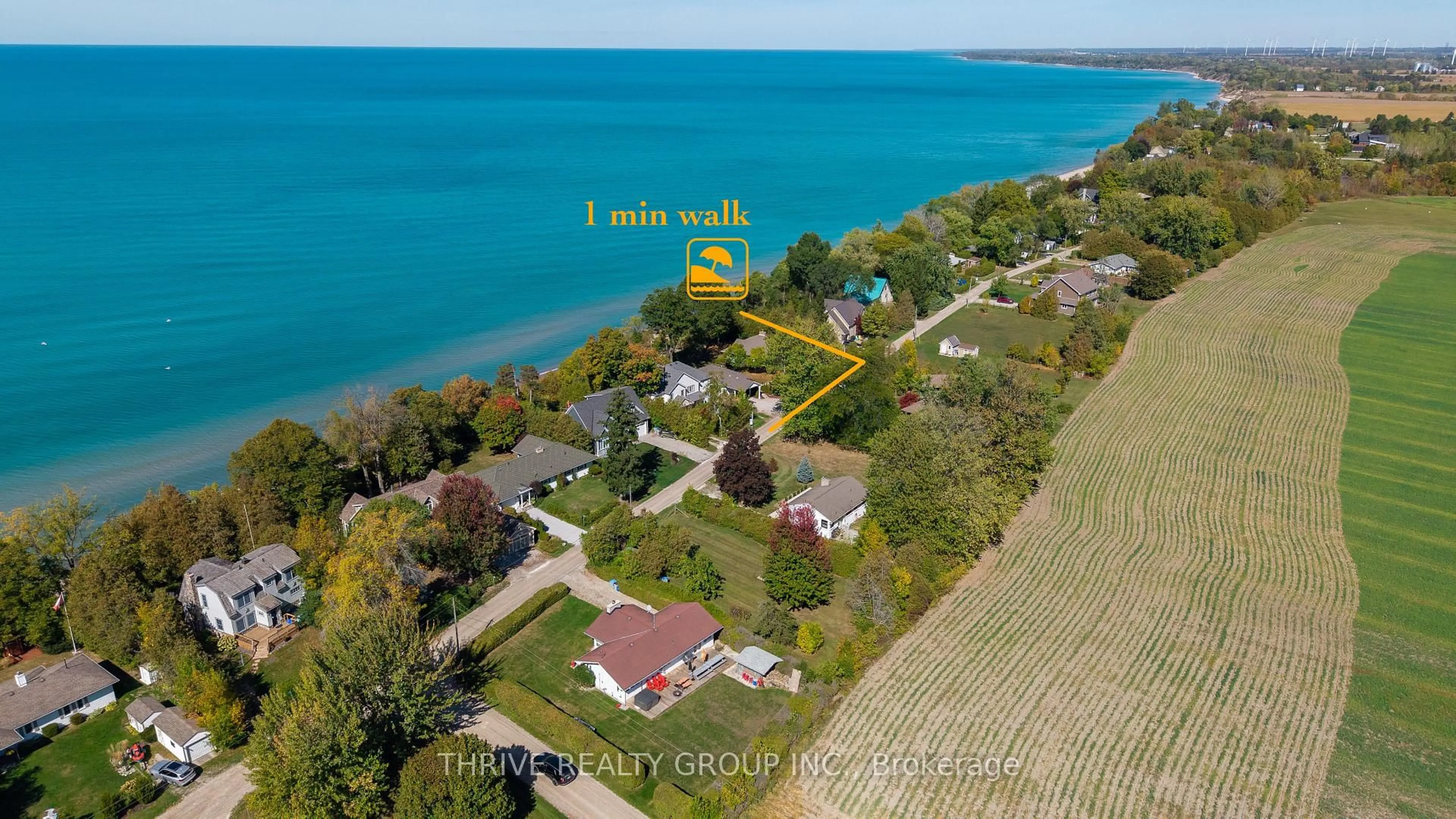 A pic from outside/outdoor area/front of a property/back of a property/a pic from drone, water/lake/river/ocean view for 71658 Old Cedar Bank Lane, Bluewater Ontario N0M 1N0