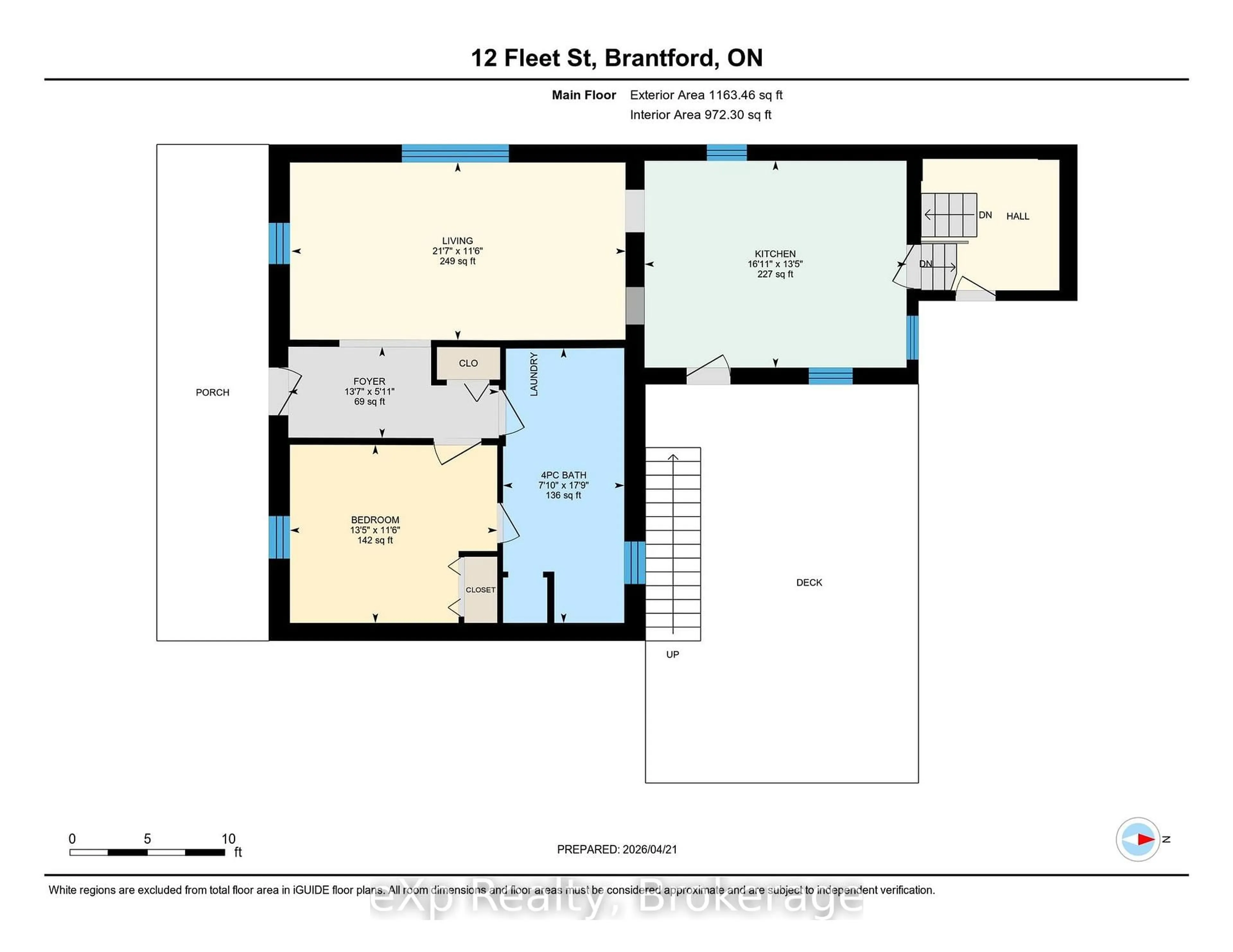 Floor plan for 12 Fleet St, Brantford Ontario N3T 3S7