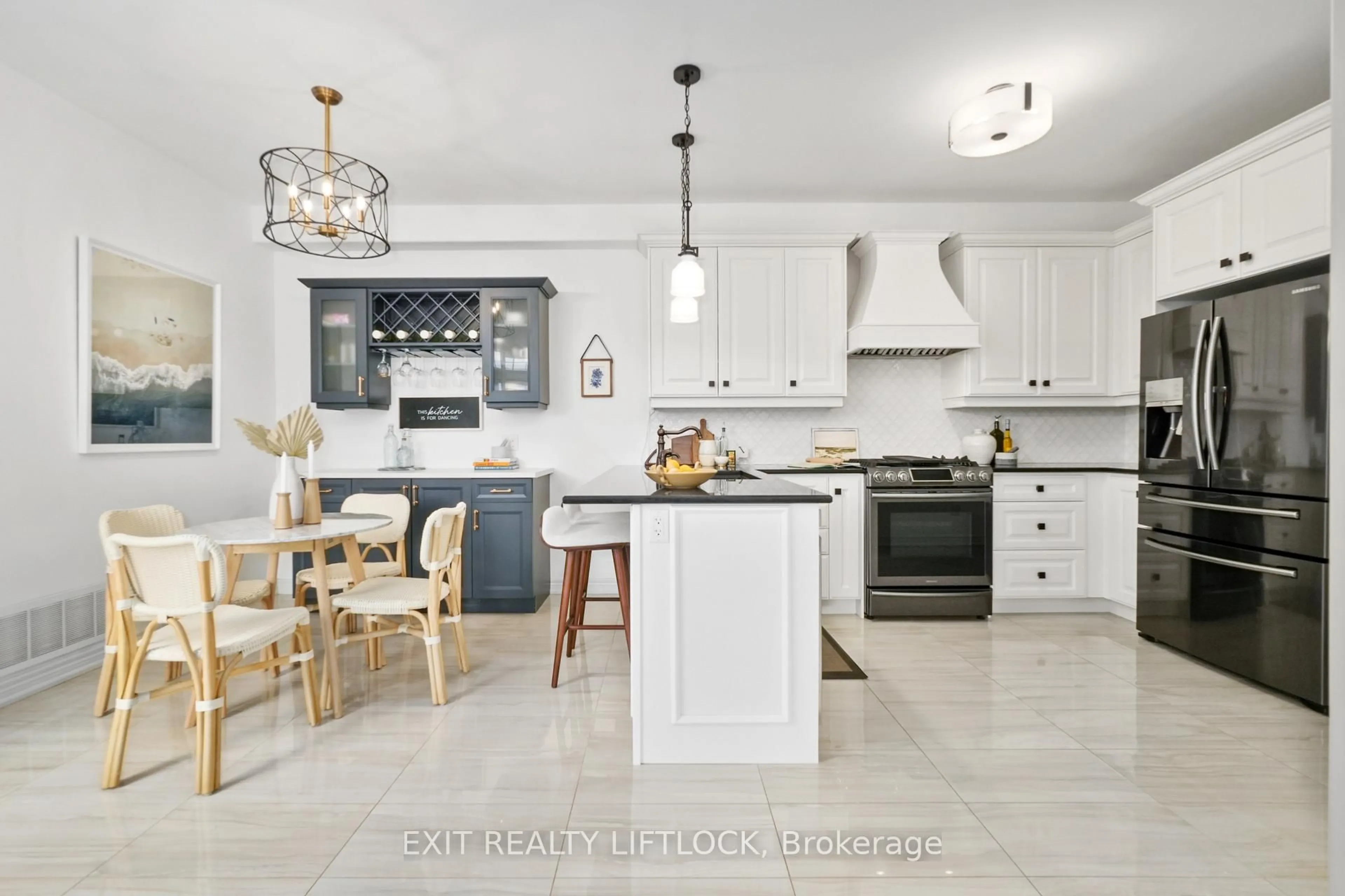 Open concept kitchen, ceramic/tile floor for 68 Flitton Ave, Peterborough Ontario K9H 0G5