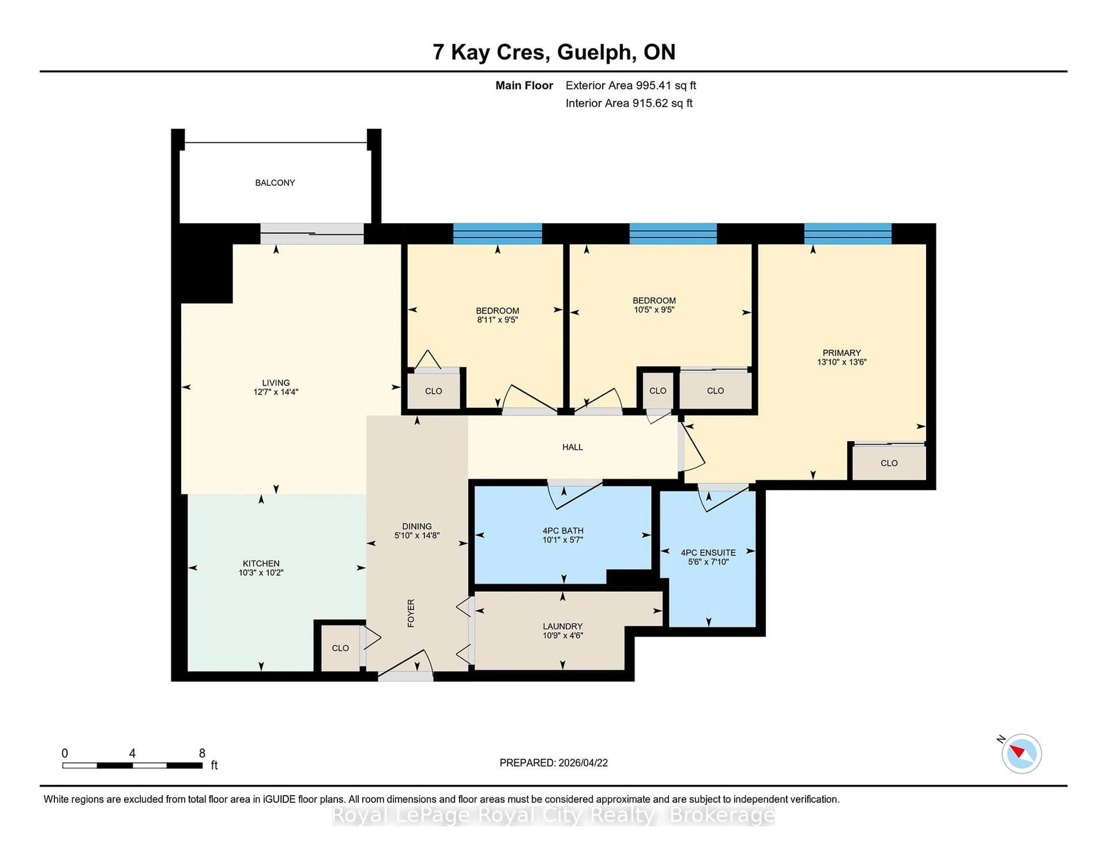 Floor plan for 7 Kay Cres #308, Guelph Ontario N1L 0P9