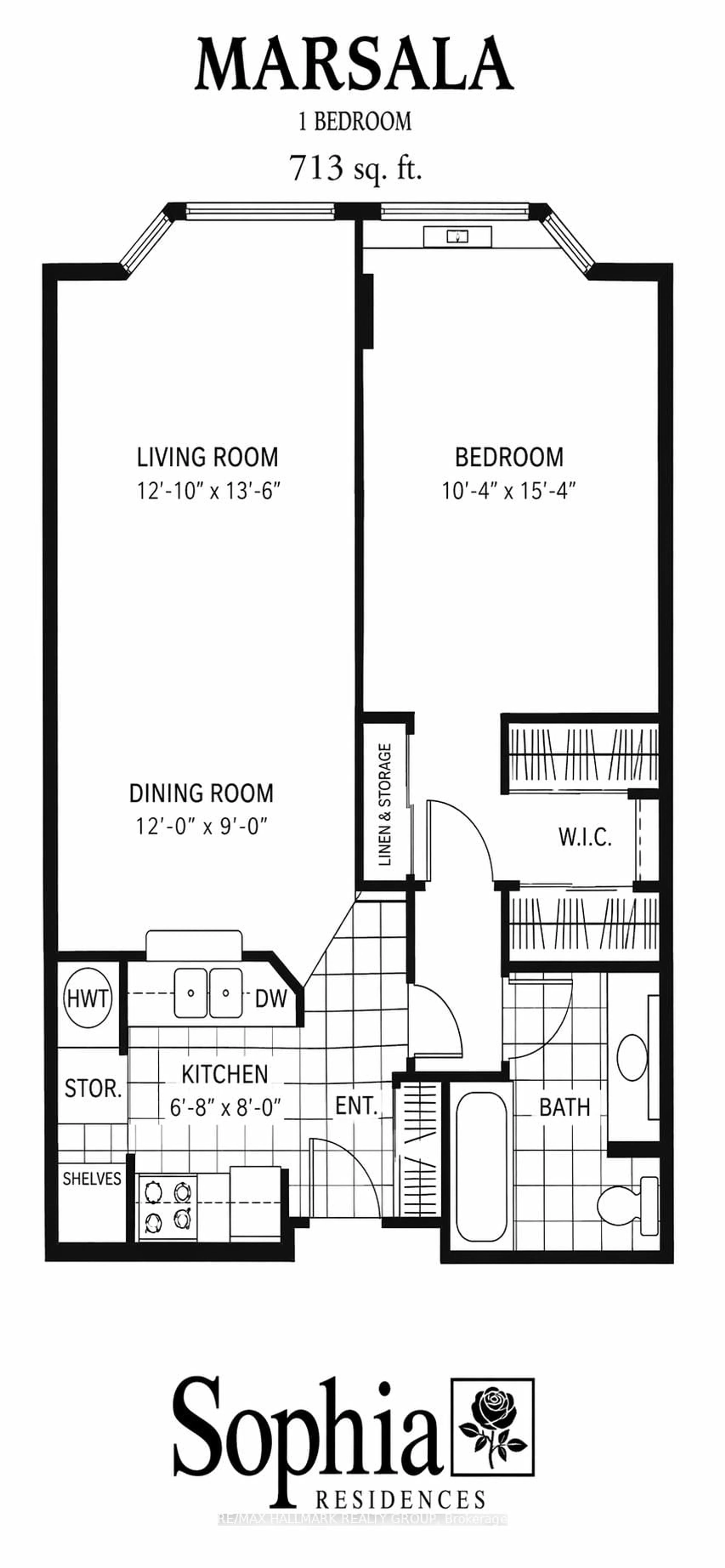 Floor plan for 80 Sandcastle Dr #704, Ottawa Ontario K2H 9E7