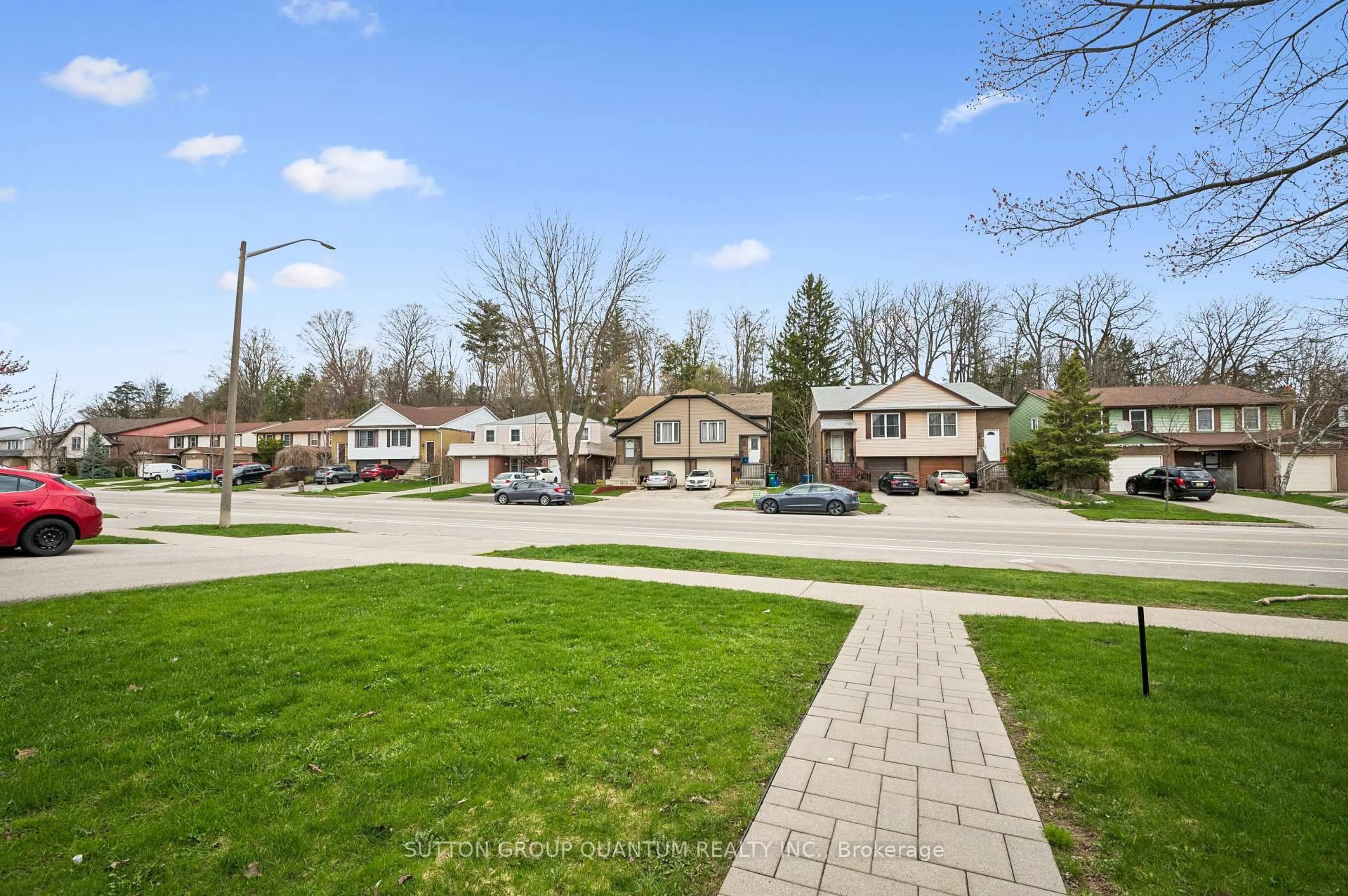 A pic from outside/outdoor area/front of a property/back of a property/a pic from drone, street for 263 Pioneer Dr #108, Kitchener Ontario N2P 1M9