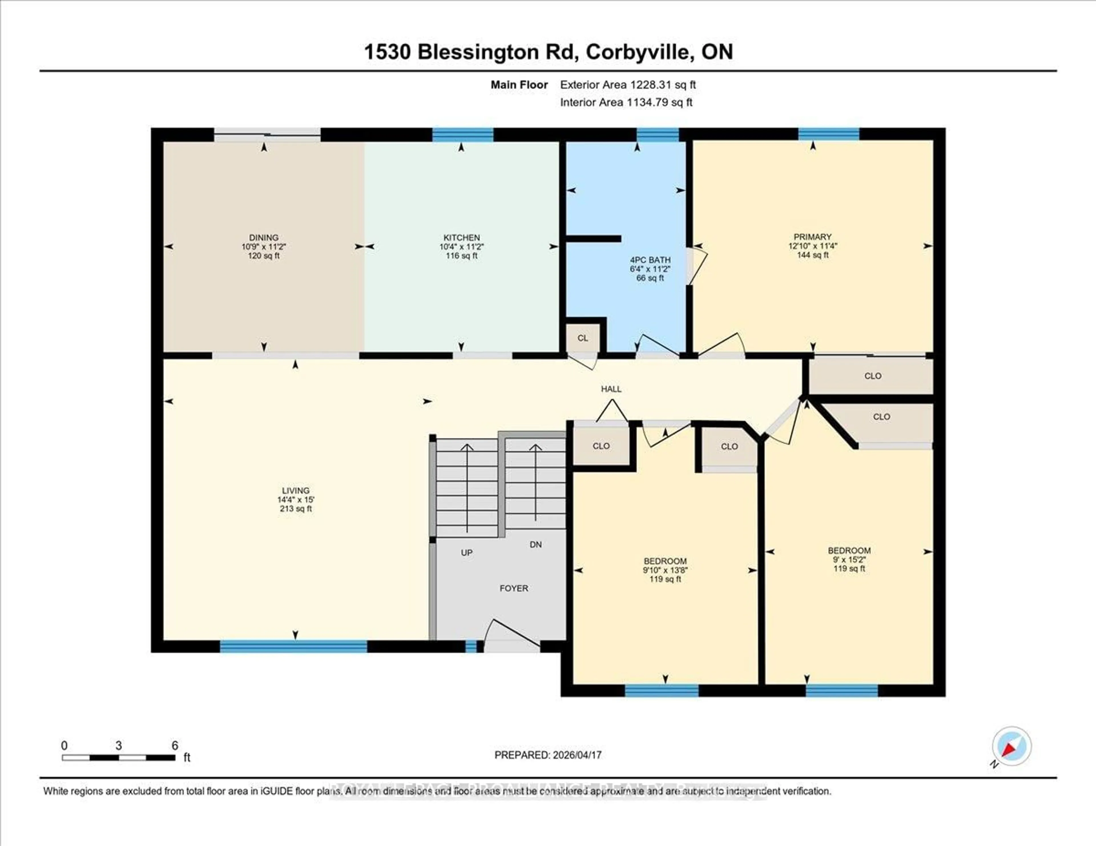 Floor plan for 1530 Blessington Rd, Corbyville Ontario K0K 1V0