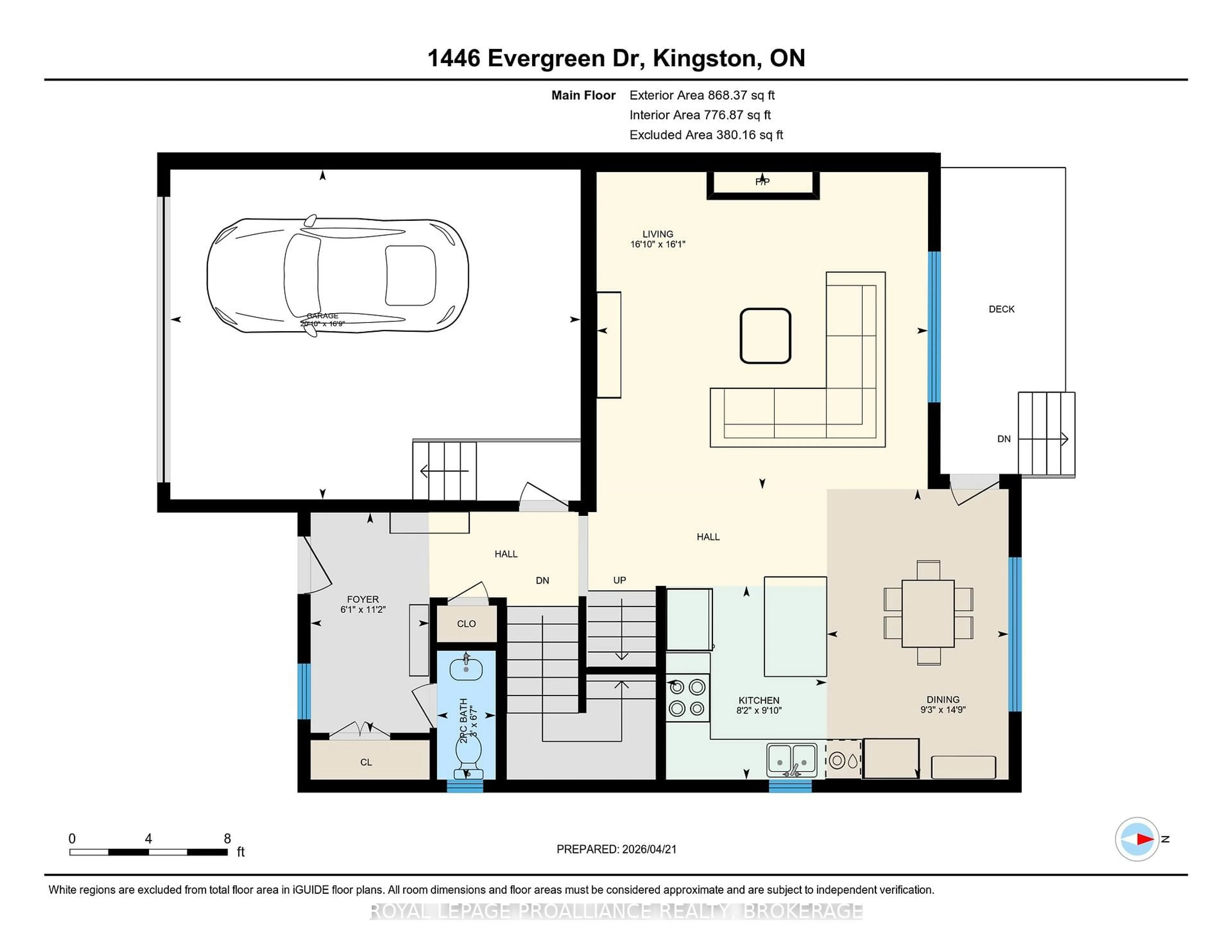 Floor plan for 1446 Evergreen Dr, Kingston Ontario K7P 0N1