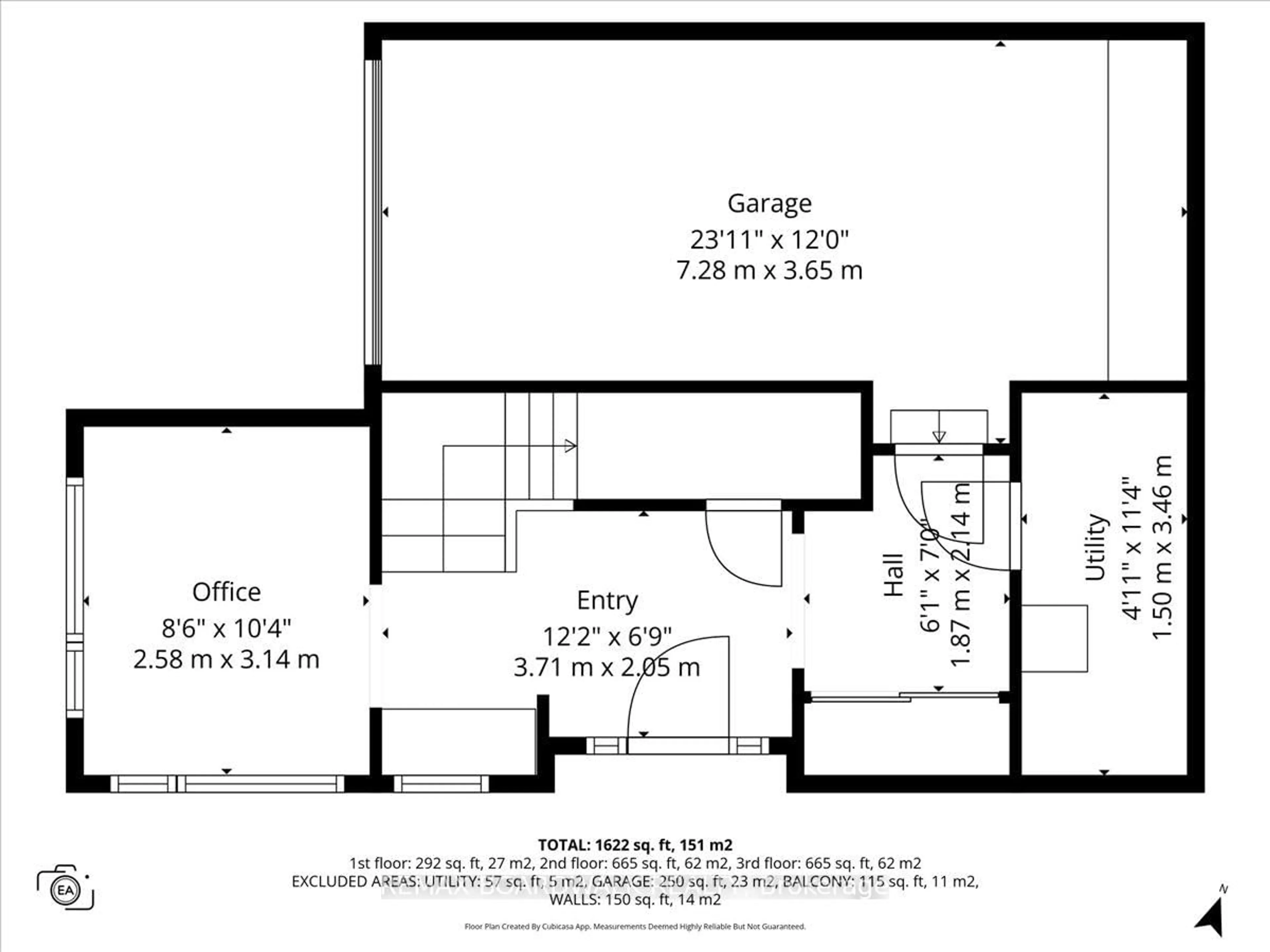 Floor plan for 829 Kiniw Private, Ottawa Ontario K1K 0P5