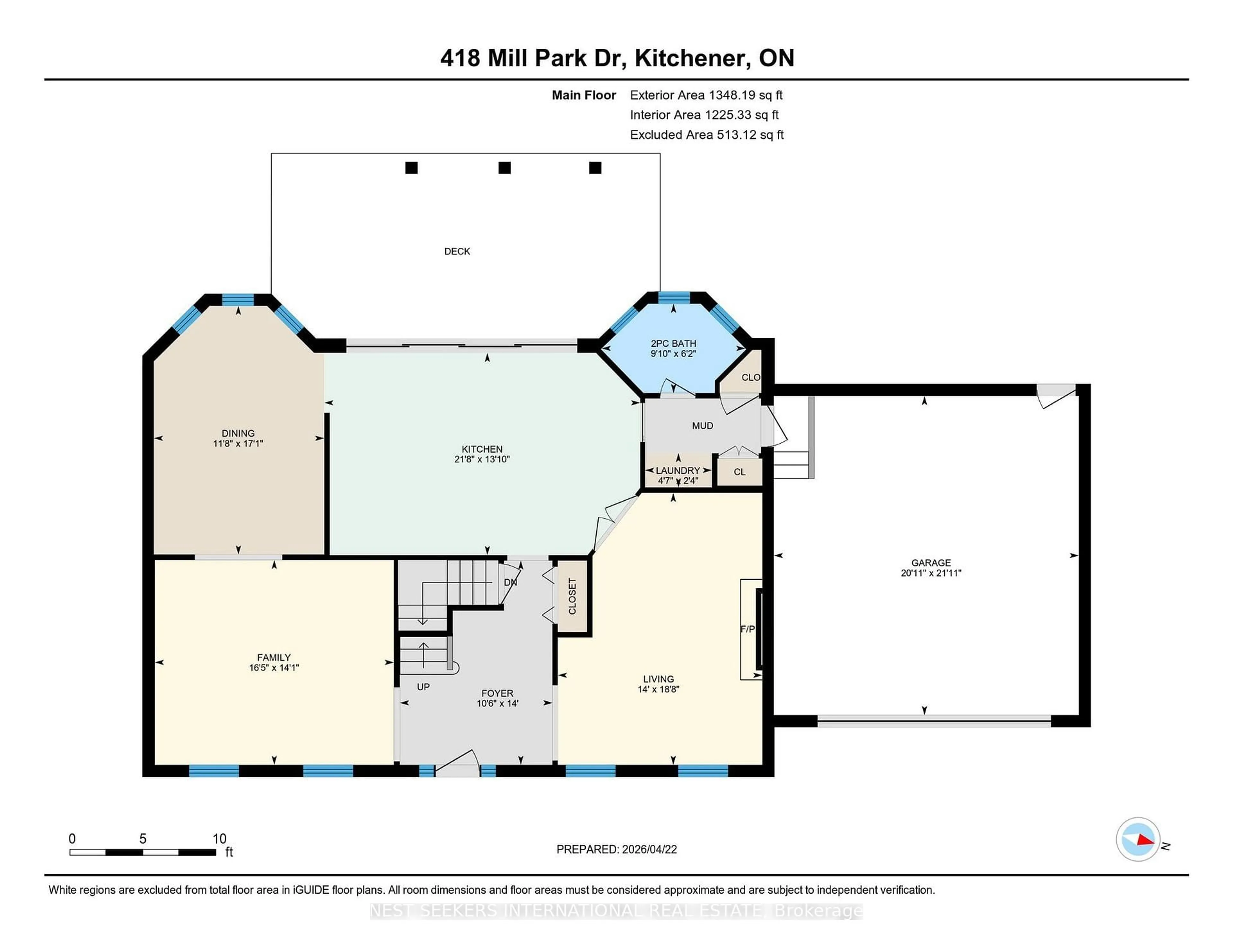 Floor plan for 481 Mill Park Dr, Kitchener Ontario N2P 2L4