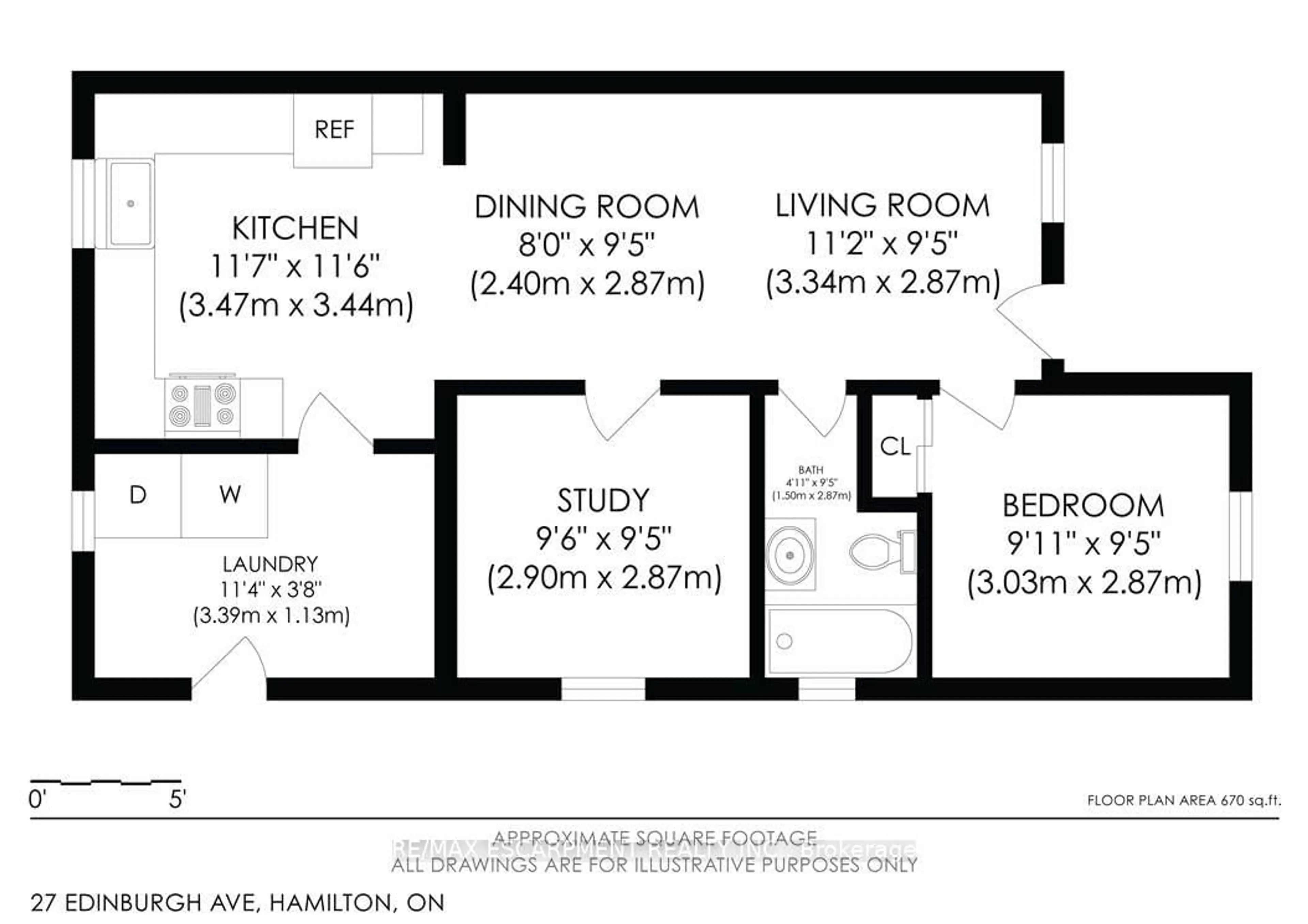 Floor plan for 27 Edinburgh Ave, Hamilton Ontario L8H 2C4
