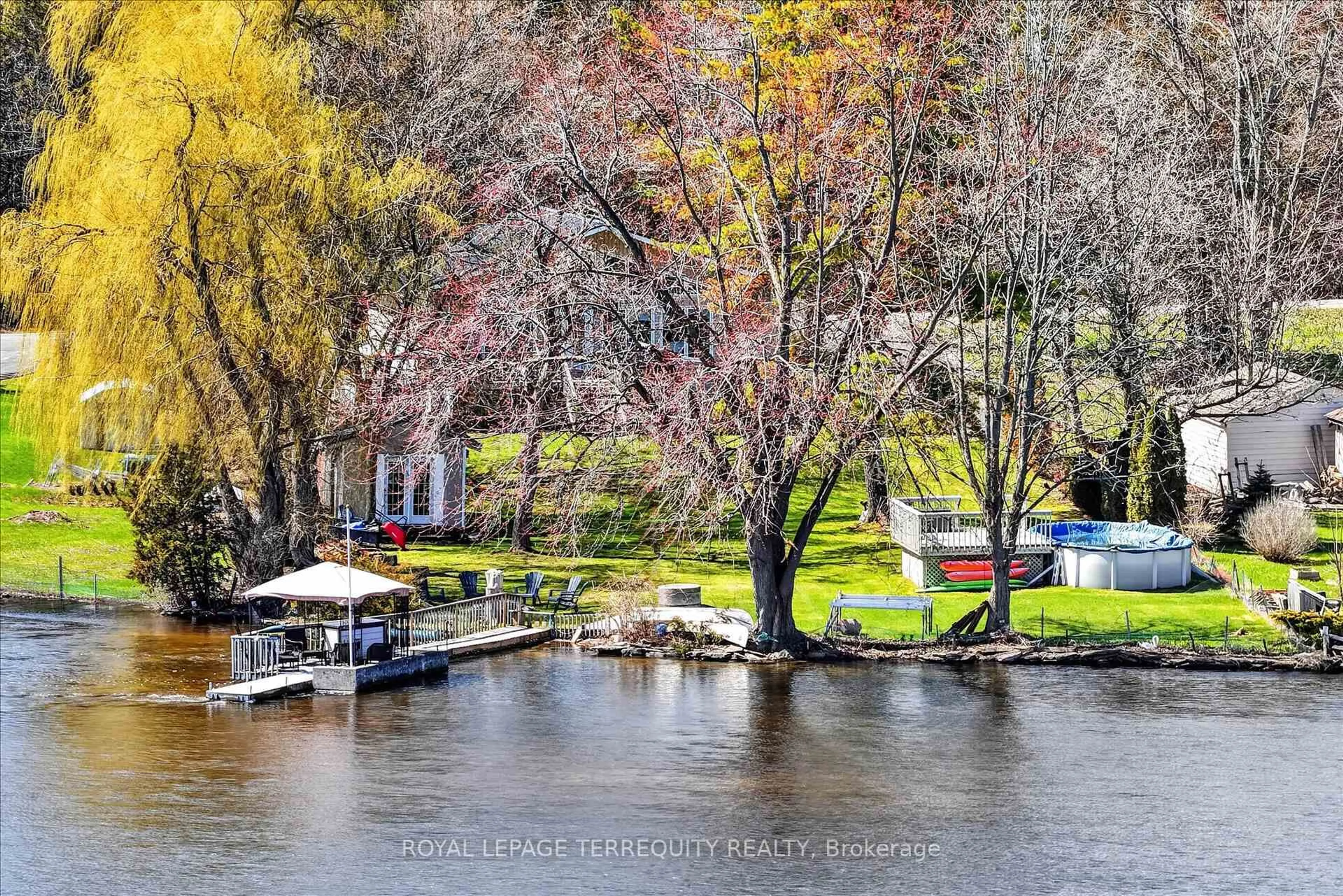 A pic from outside/outdoor area/front of a property/back of a property/a pic from drone, water/lake/river/ocean view for 6787 County Road 50, Trent Hills Ontario K0L 1L0