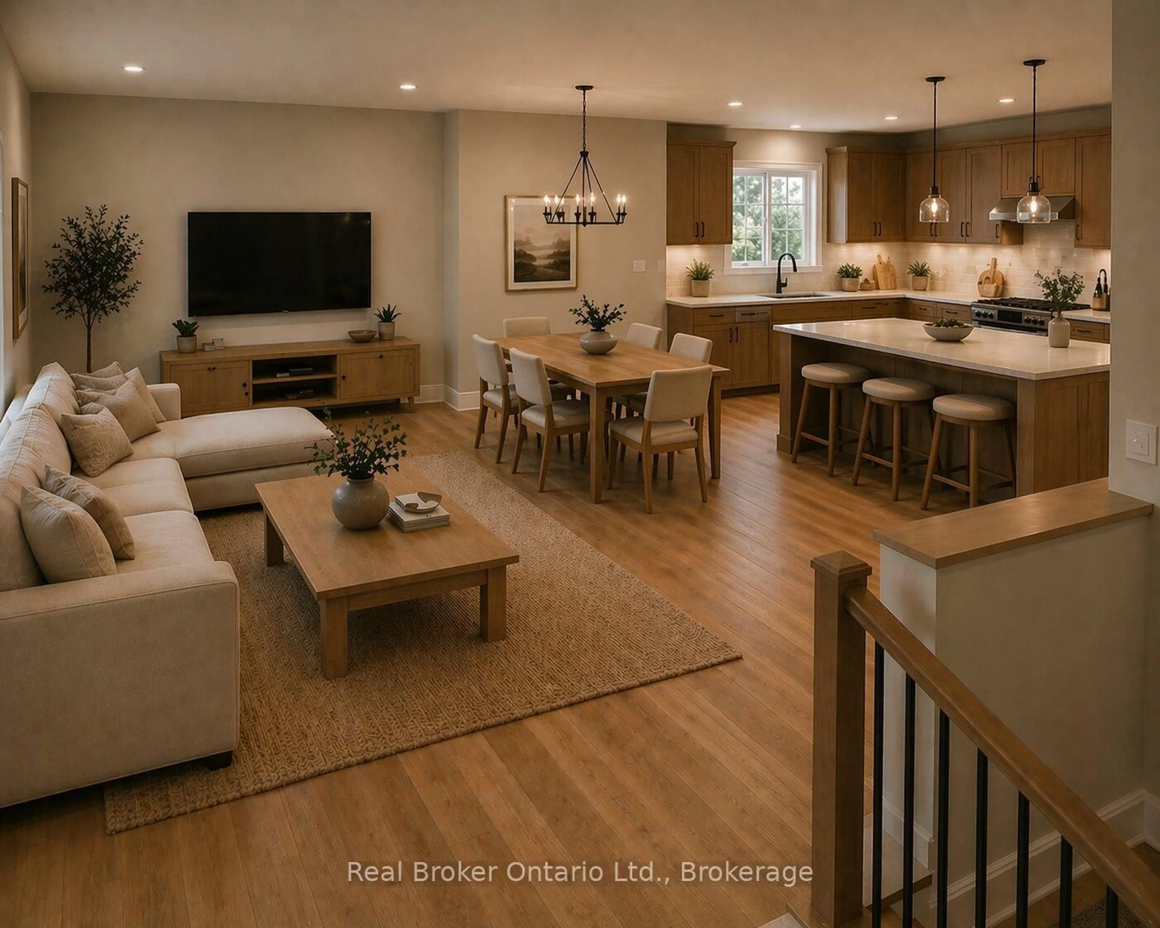 Open concept kitchen, wood/laminate floor for LOT 18 Sass Cres, Brant Ontario N3L 0J3