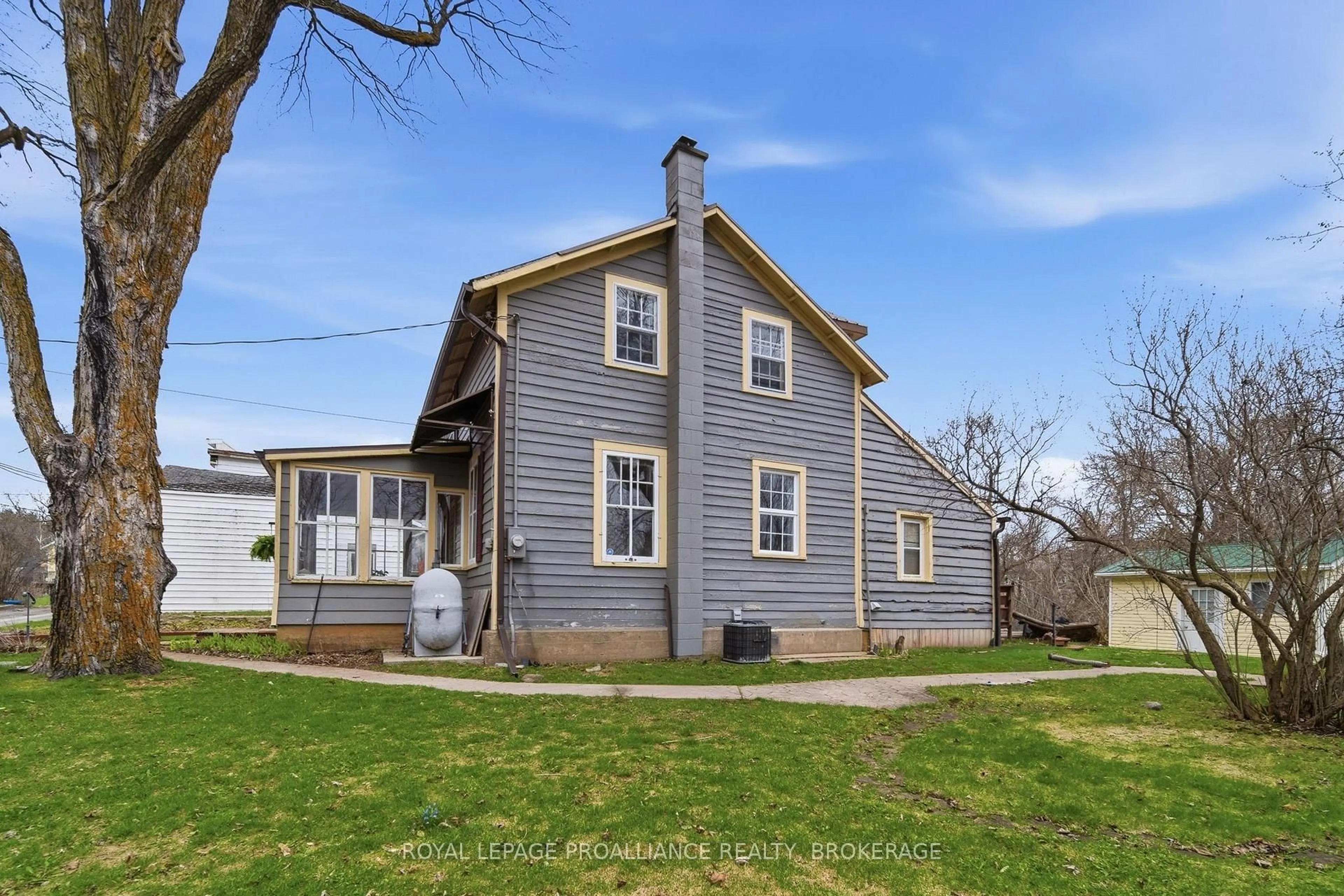 A pic from outside/outdoor area/front of a property/back of a property/a pic from drone, street for 8 Ewart St, Yarker Ontario K0K 3N0