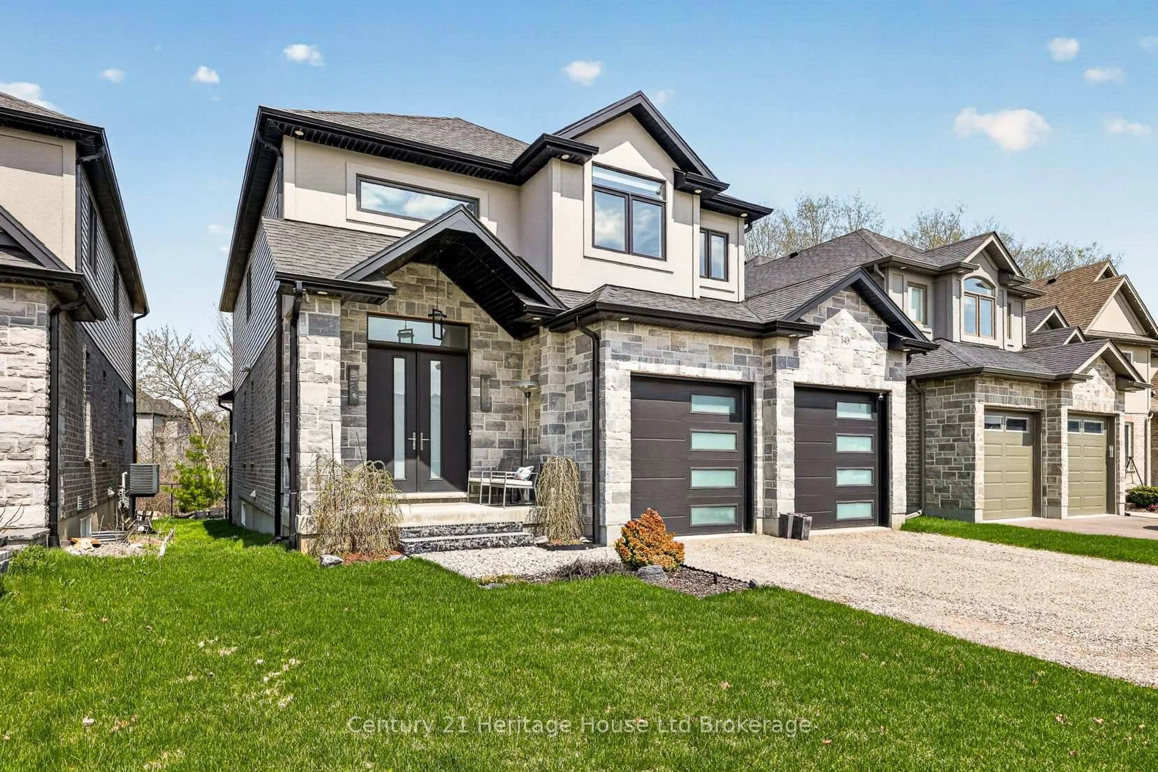 Home with brick exterior material, street for 349 Masters Dr, Woodstock Ontario N4T 0L2