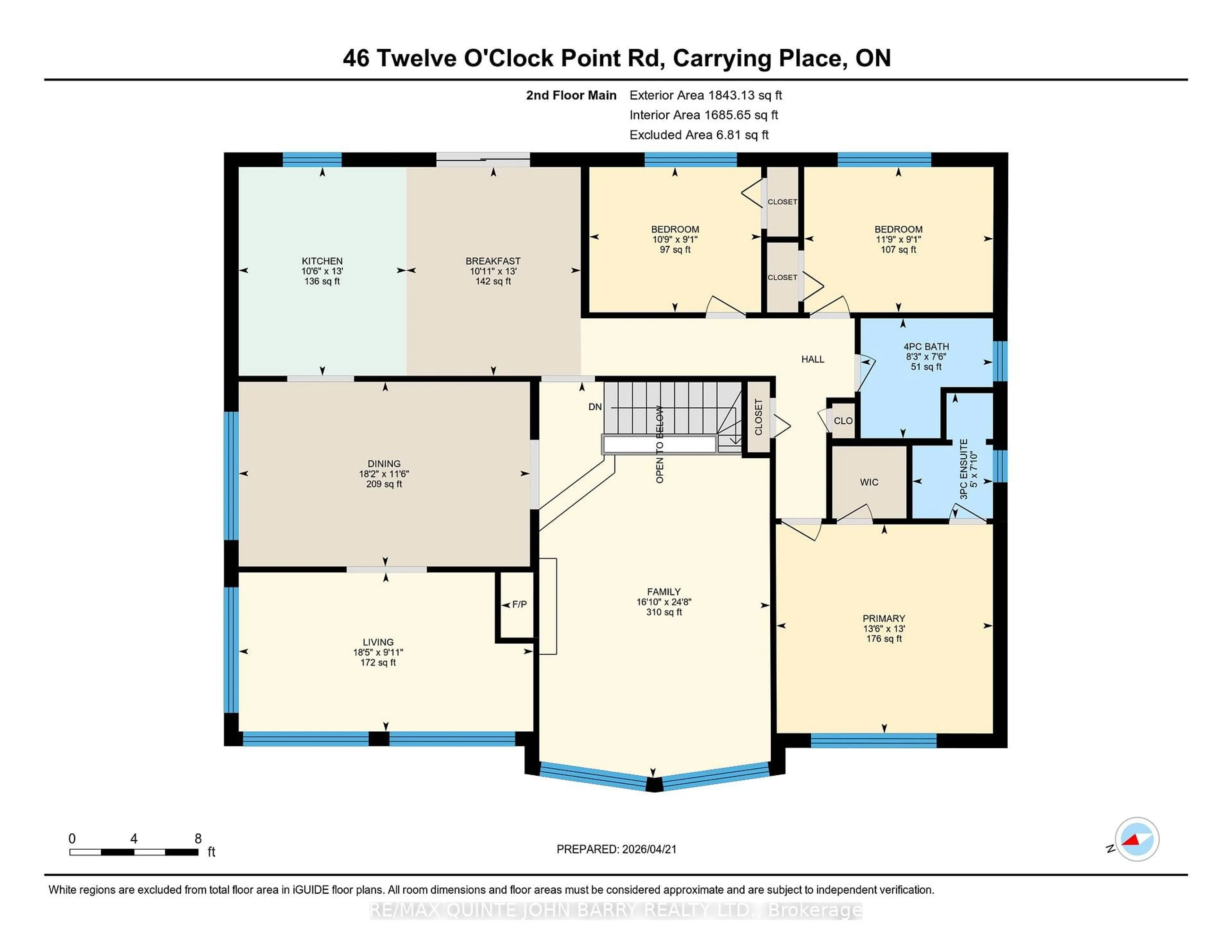 Floor plan for 46 Twelve O'Clock Pt Rd, Quinte West Ontario K0K 1L0