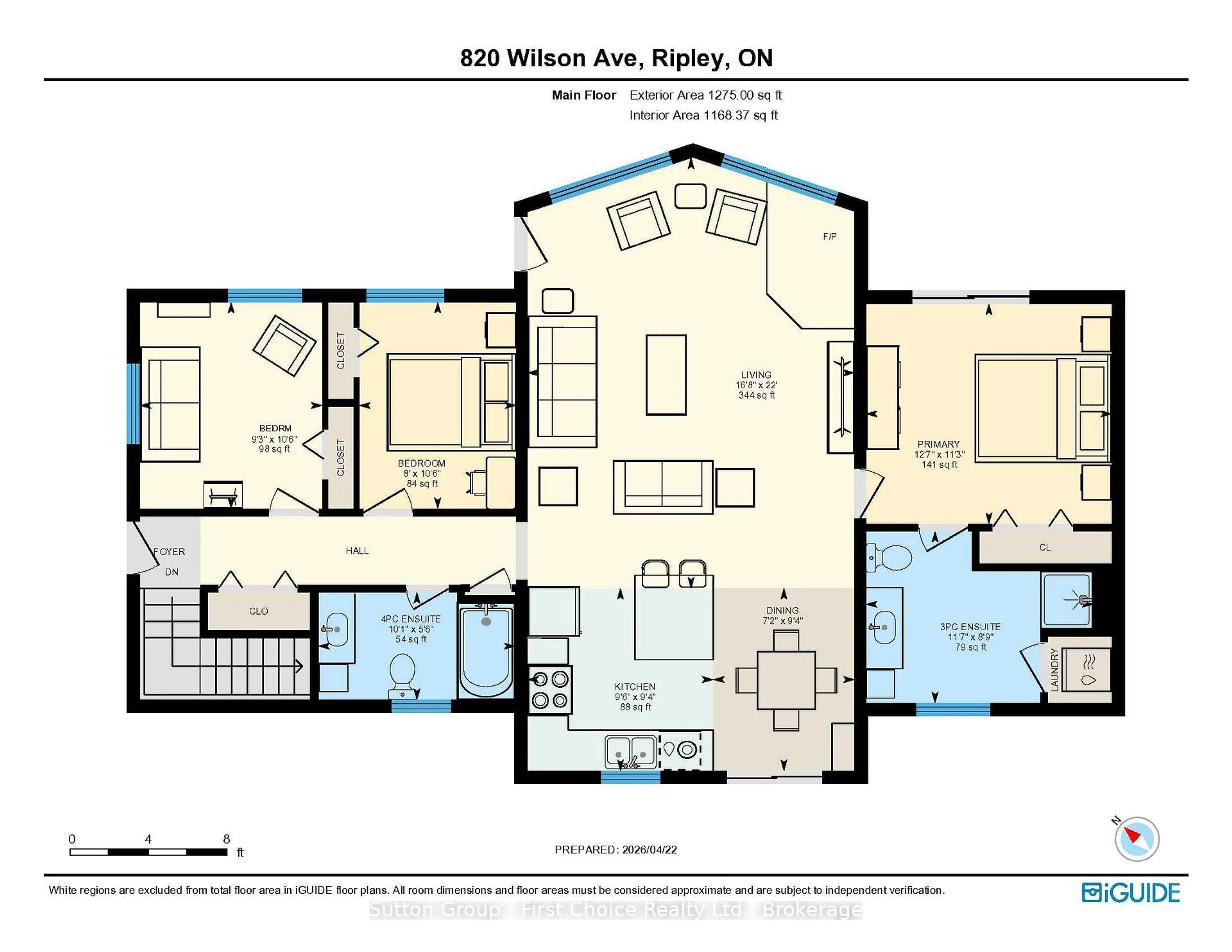 Floor plan for 820 Wilson Ave, Huron-Kinloss Ontario N0G 2R0