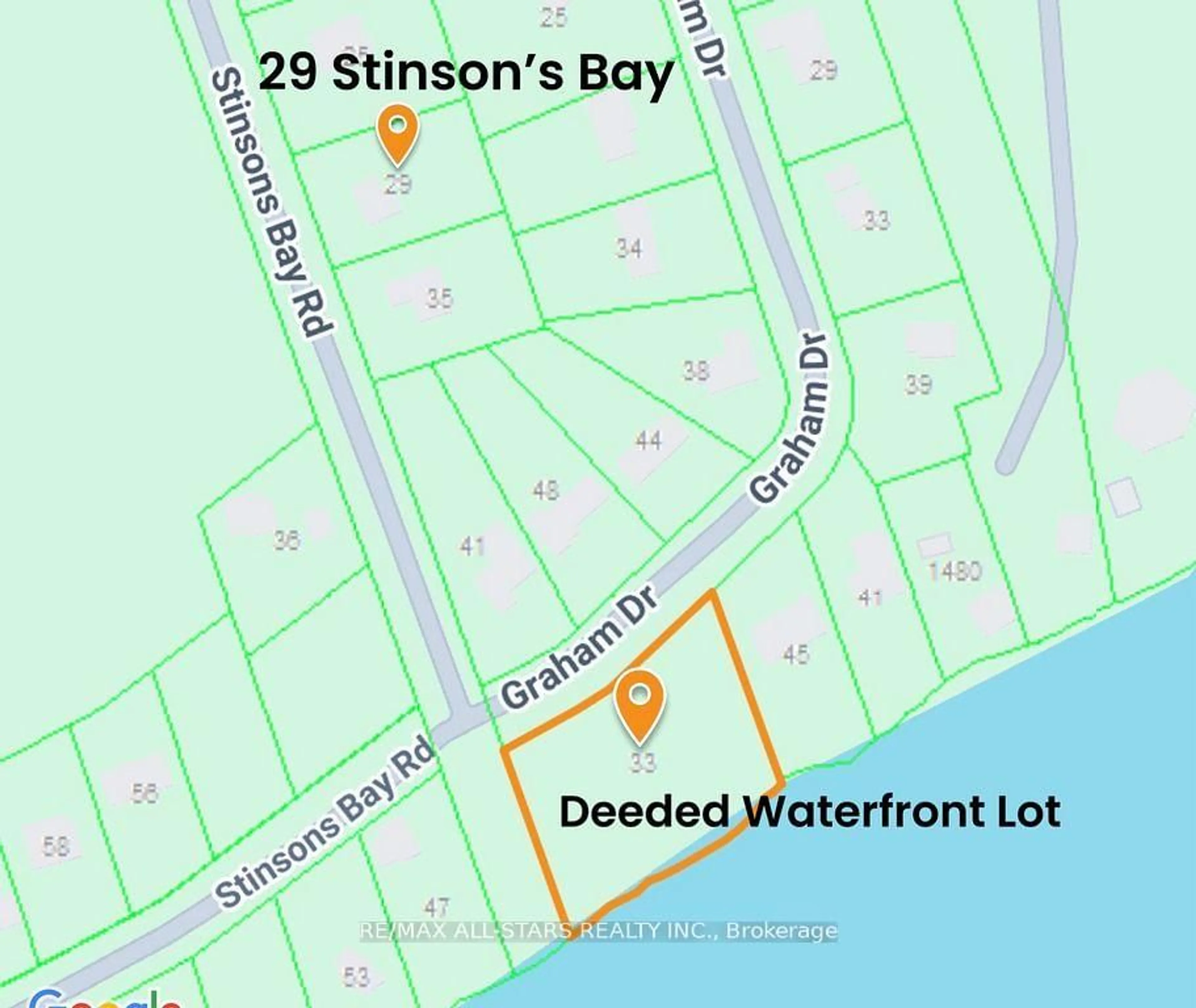 Picture of a map for 29 Stinsons Bay Rd, Kawartha Lakes Ontario K0M 1N0