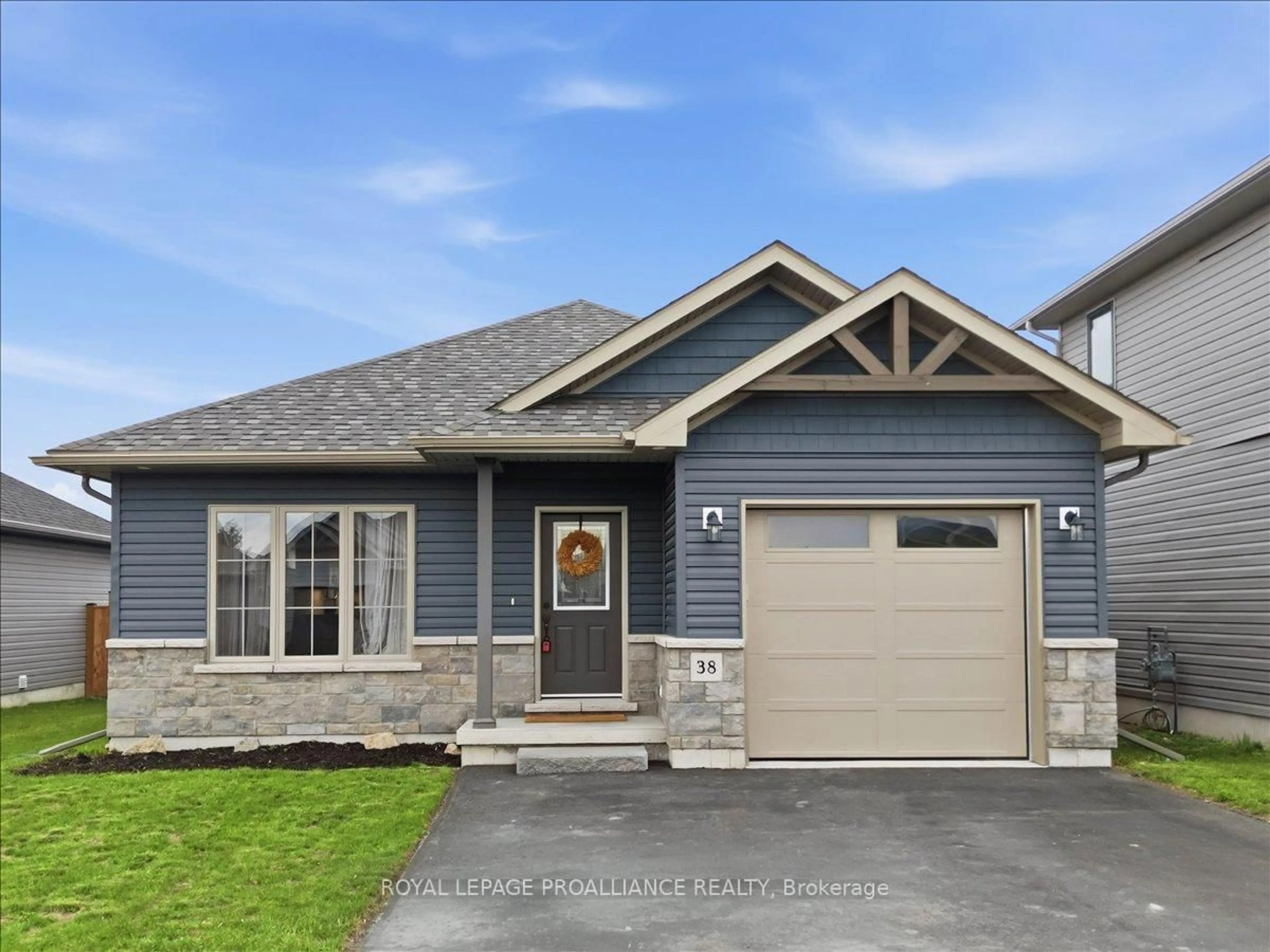 Home with vinyl exterior material, street for 38 Barley Tr, Stirling Ontario K0K 3E0