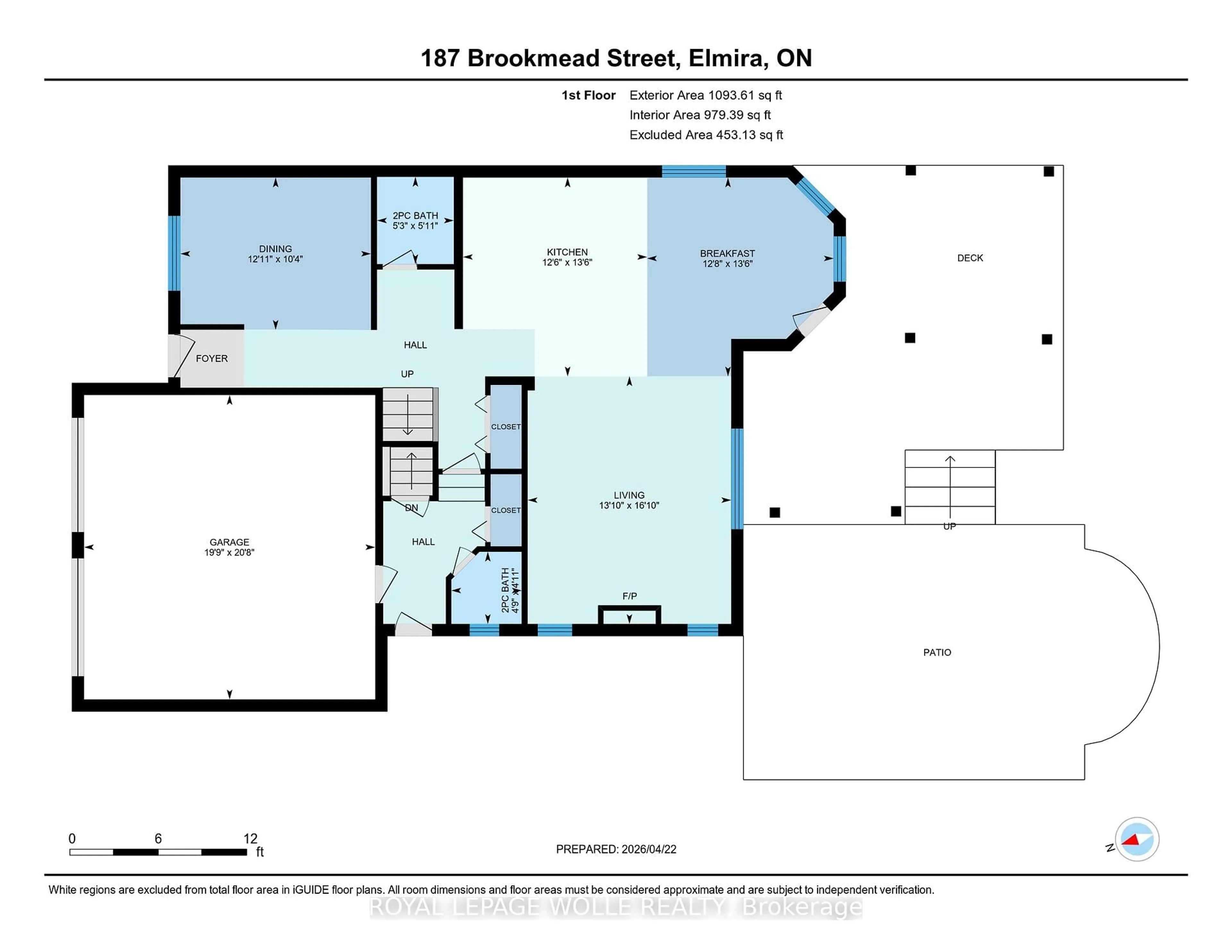Floor plan for 187 Brookmead St, Woolwich Ontario N3B 0A2
