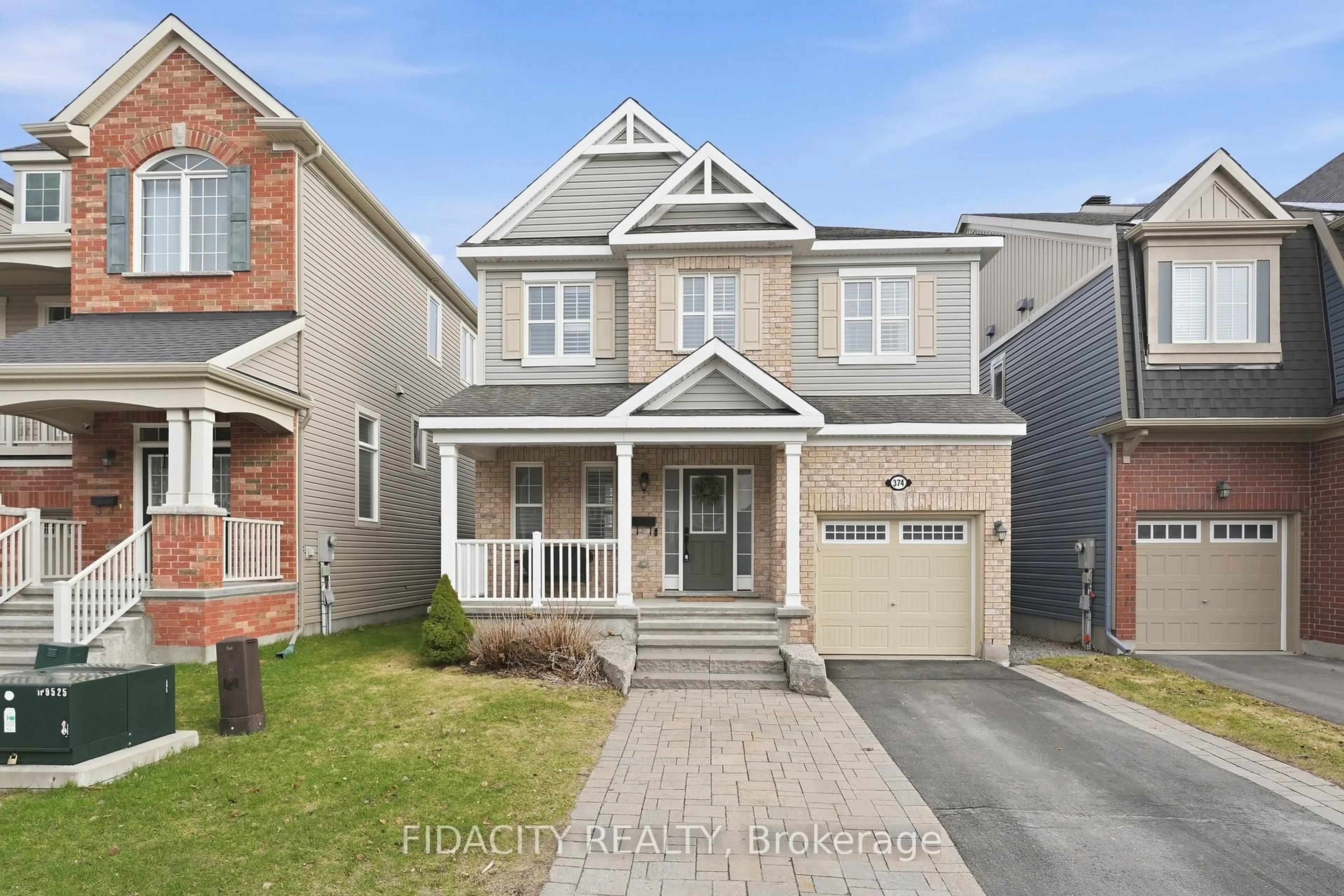 Home with brick exterior material, street for 374 Gallantry Way, Ottawa Ontario K2S 0R1
