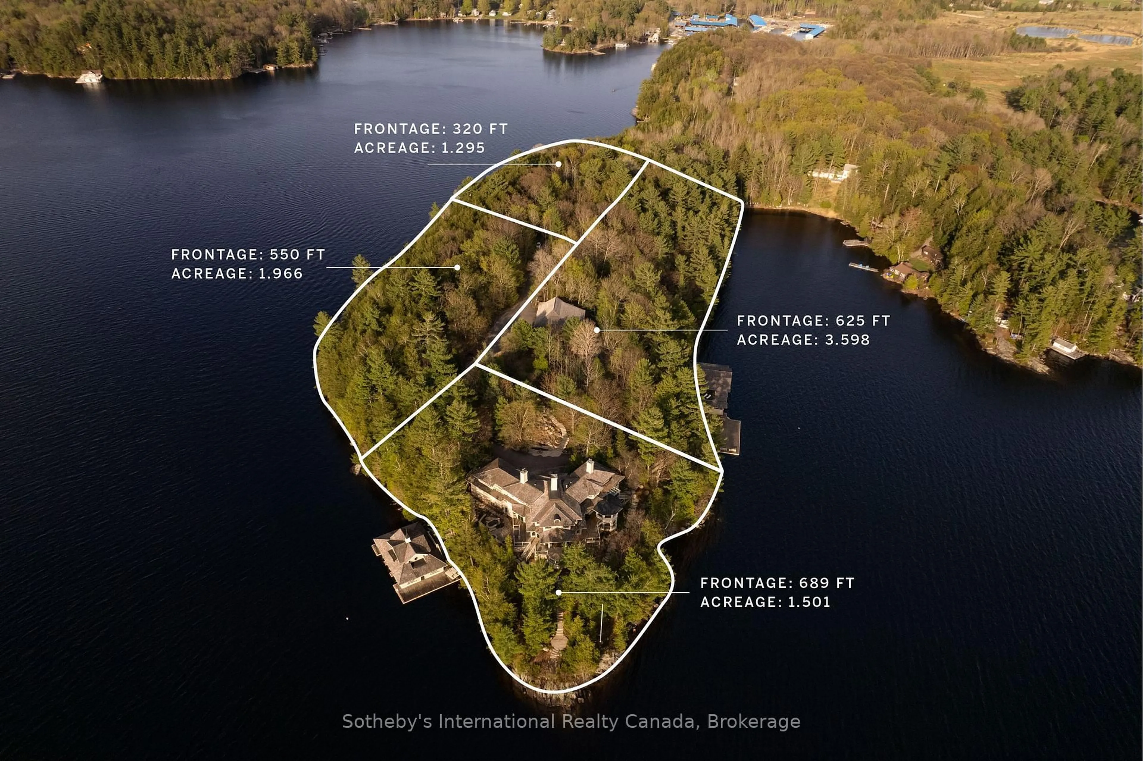 A pic from outside/outdoor area/front of a property/back of a property/a pic from drone, water/lake/river/ocean view for 1250 Waldmere Rd #Full, Bracebridge Ontario P1L 1W8