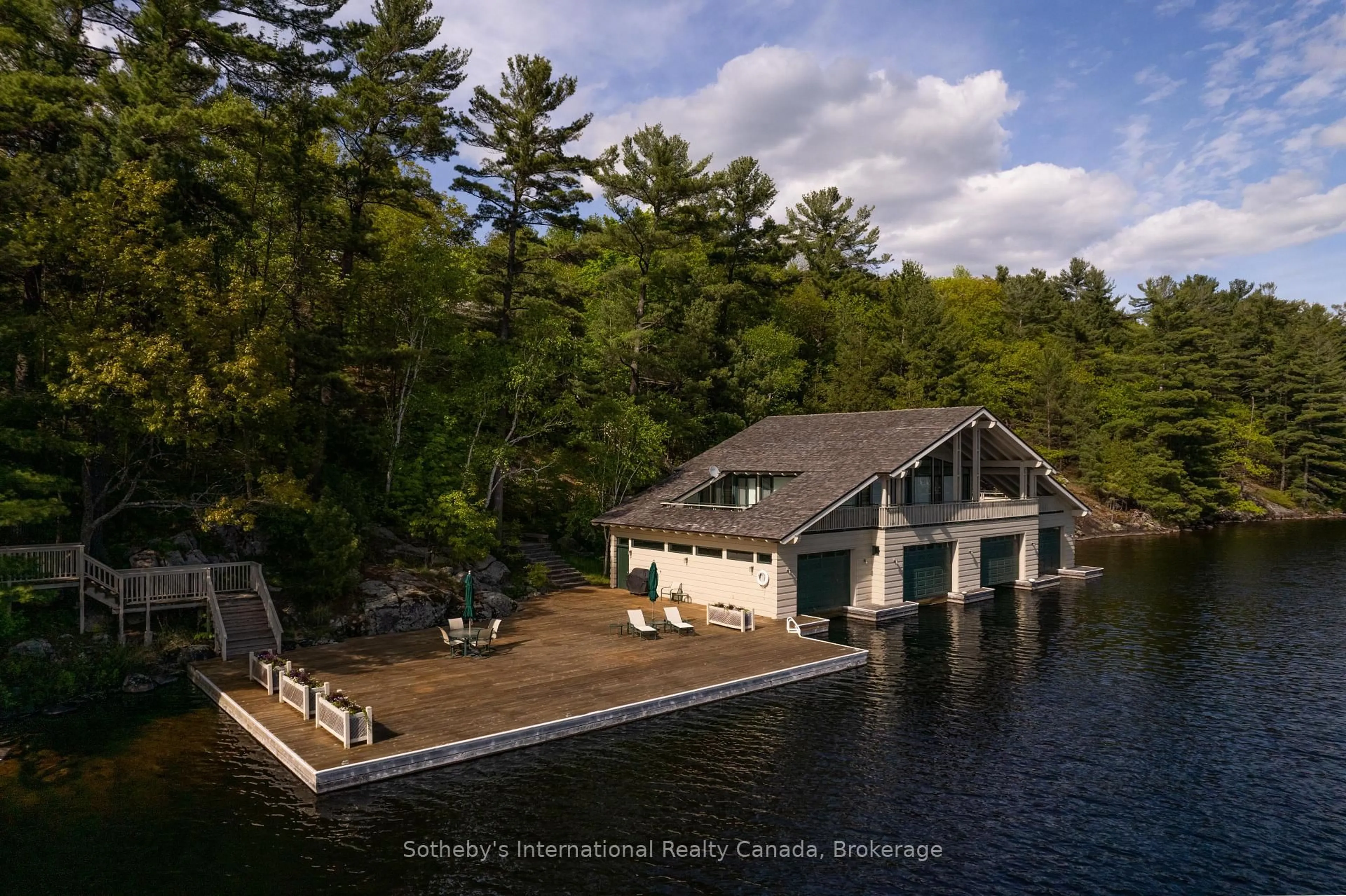 A pic from outside/outdoor area/front of a property/back of a property/a pic from drone, water/lake/river/ocean view for 1250 Waldmere Rd #Lot #3, Bracebridge Ontario P1L 1W8