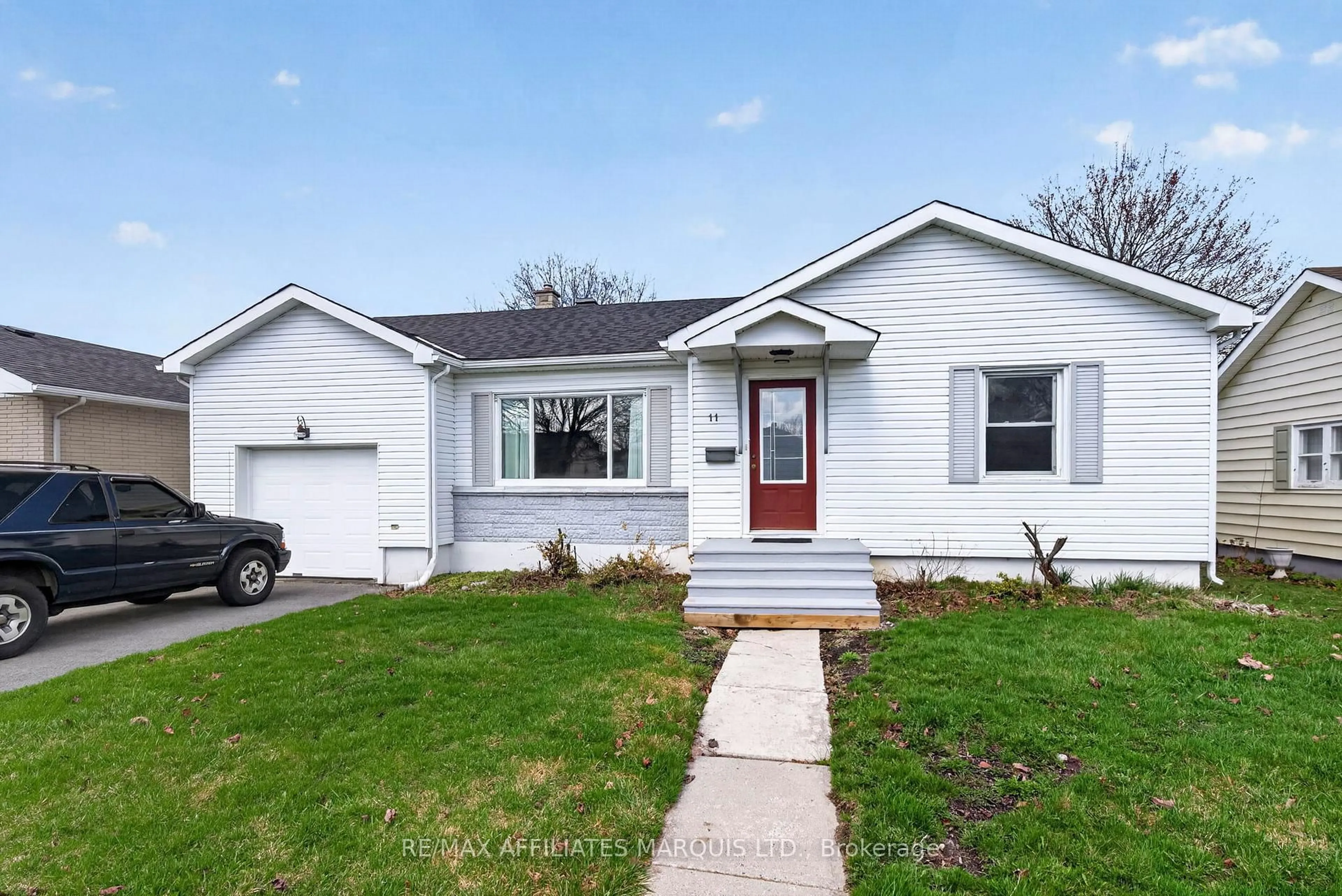 Home with vinyl exterior material, street for 11 Gray Ave, South Stormont Ontario K0C 1P0