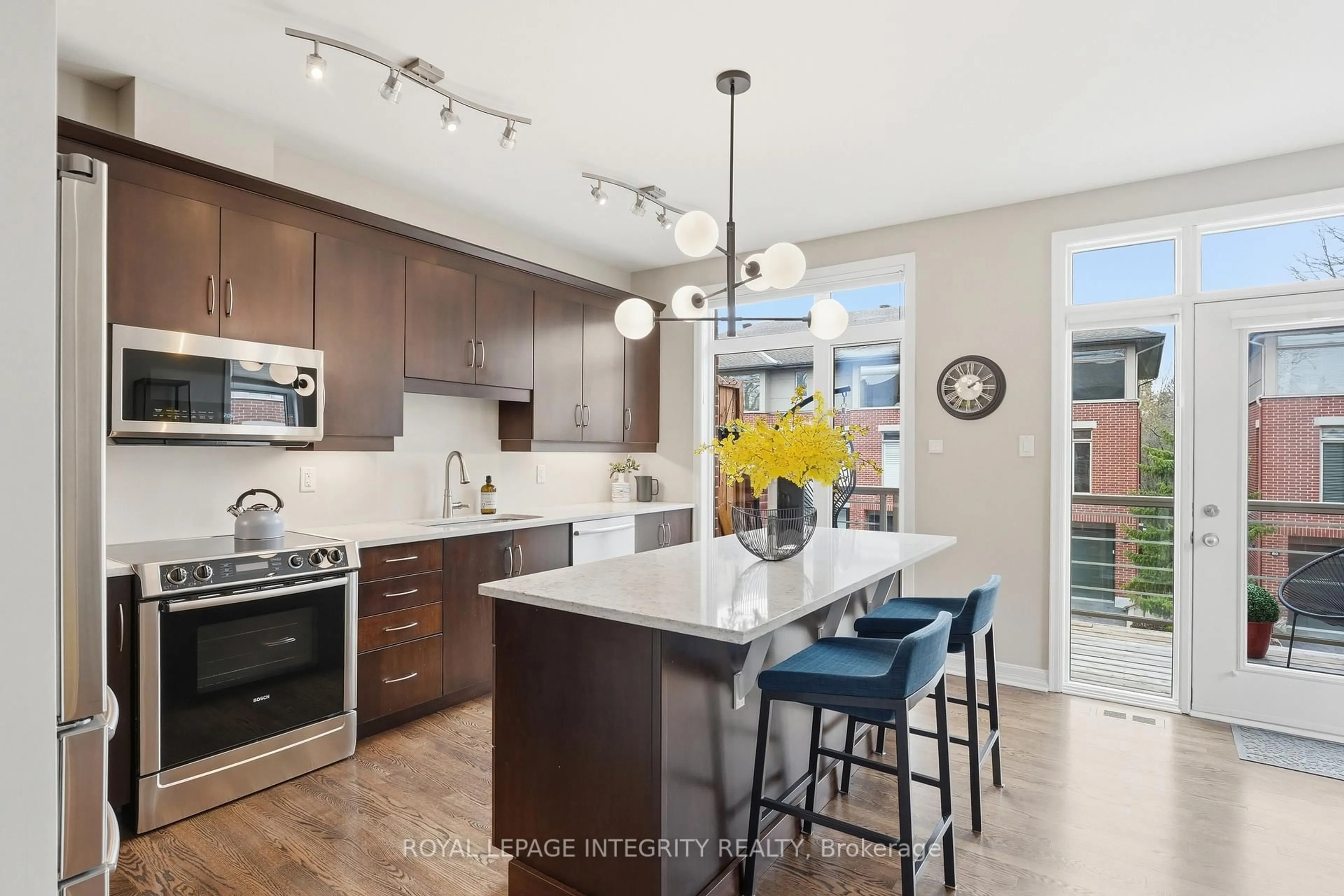 Open concept kitchen, ceramic/tile floor for 57 Callaghan Private, Ottawa Ontario K2K 0A6