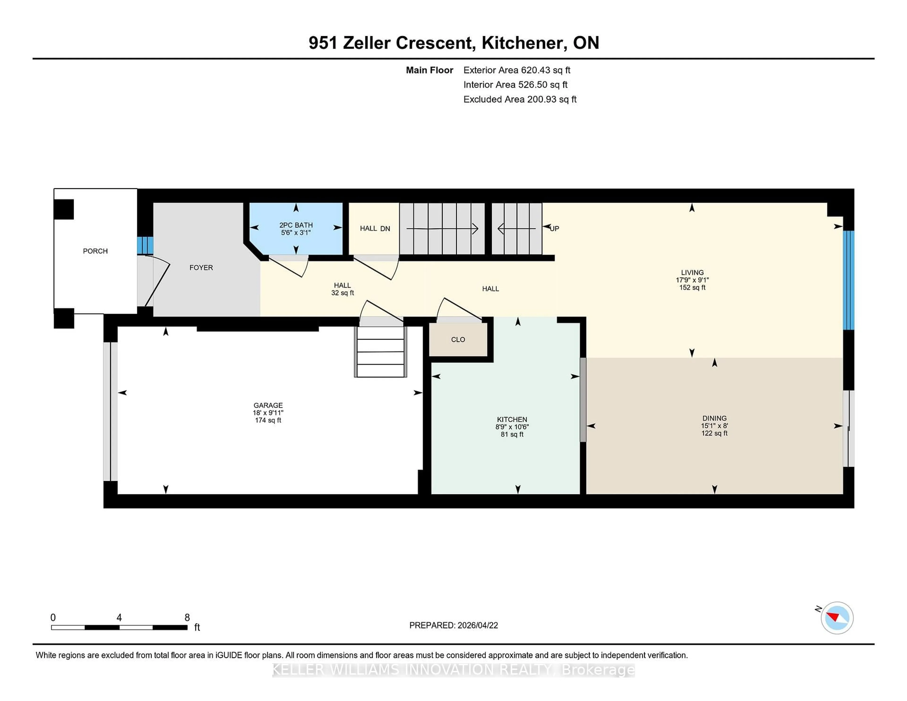 Floor plan for 951 Zeller Cres, Kitchener Ontario N2A 0C9