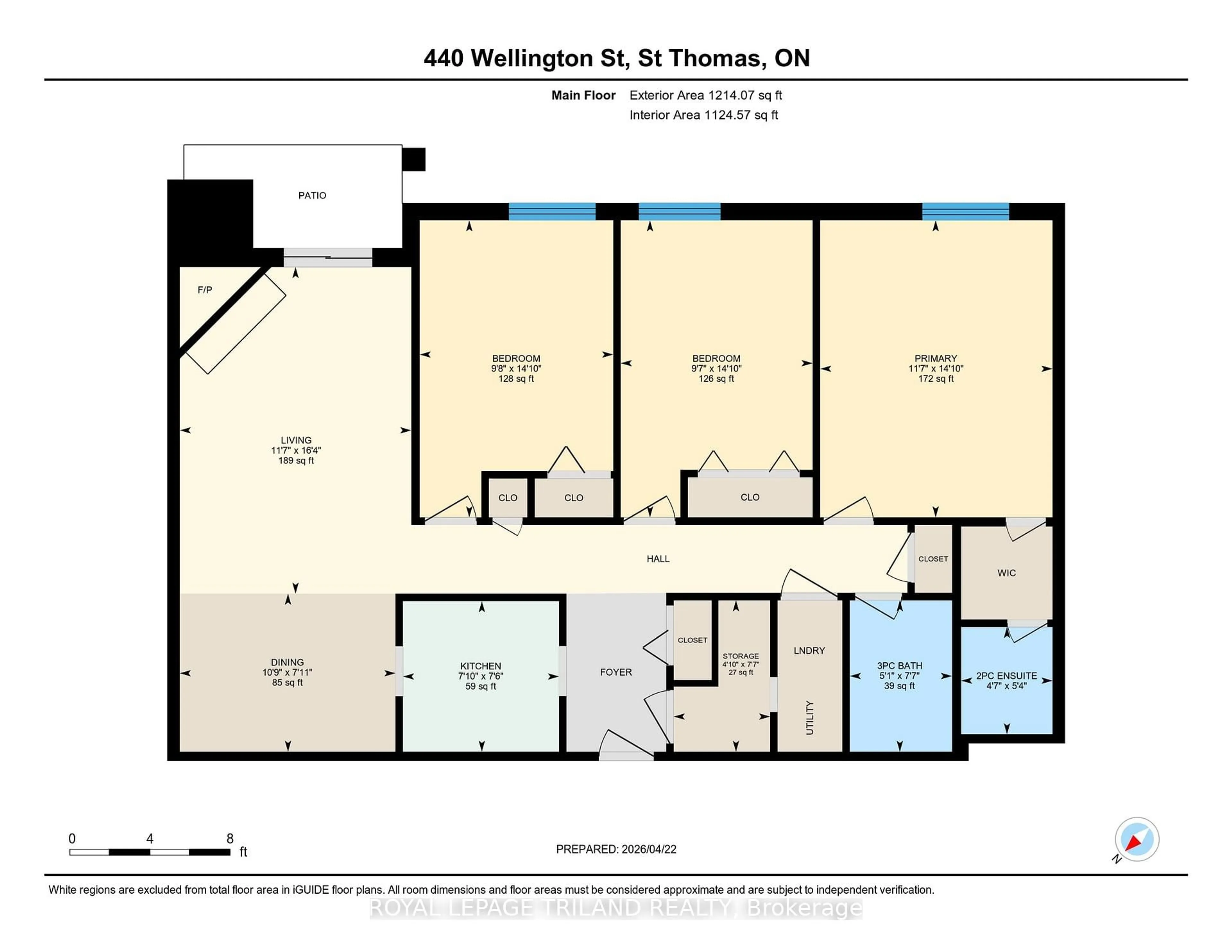 Floor plan for 440 Welington St #123, St. Thomas Ontario N5R 5X5