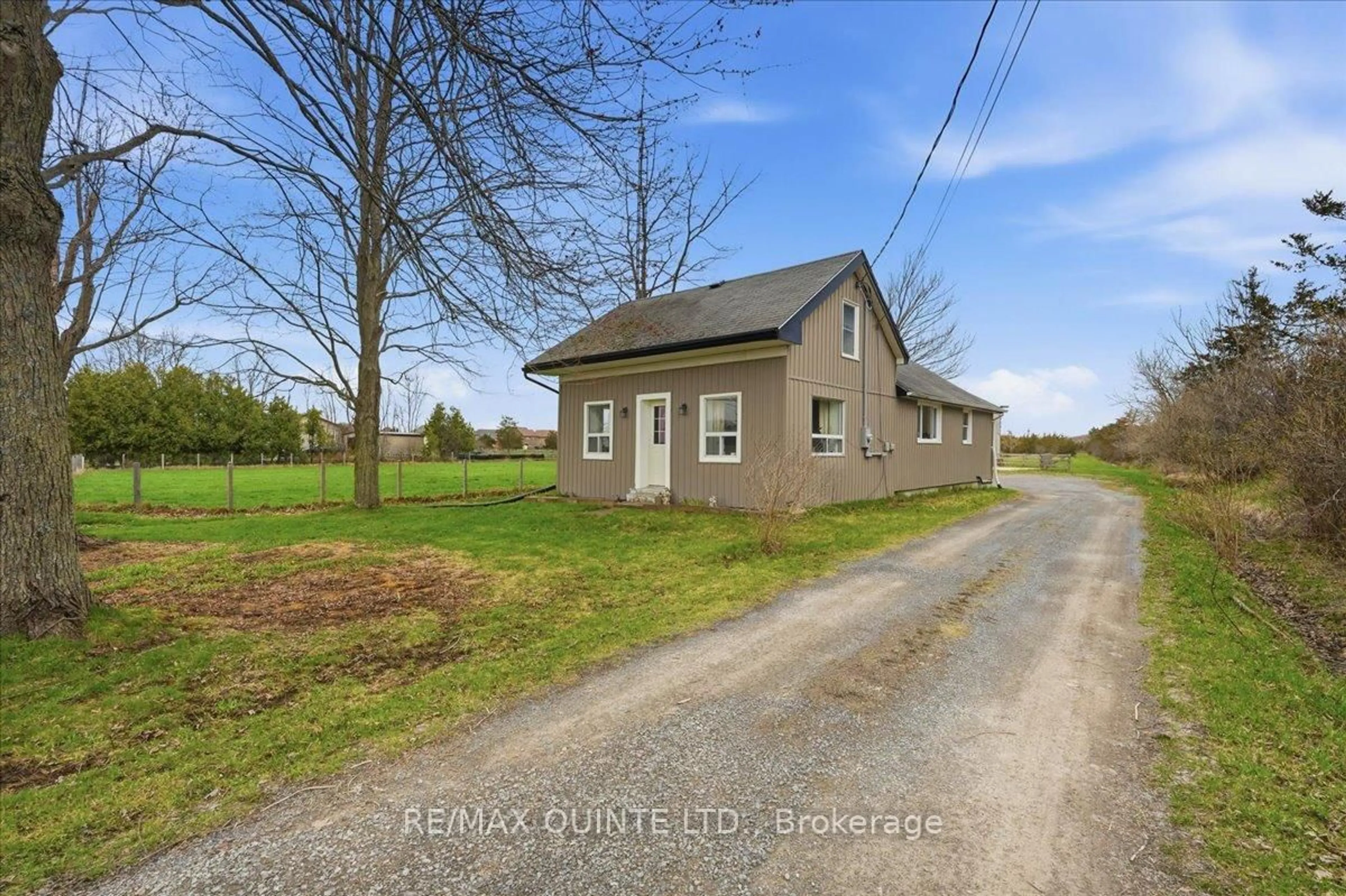 A pic from outside/outdoor area/front of a property/back of a property/a pic from drone, street for 2388 County Rd 64, Quinte West Ontario K0K 1L0