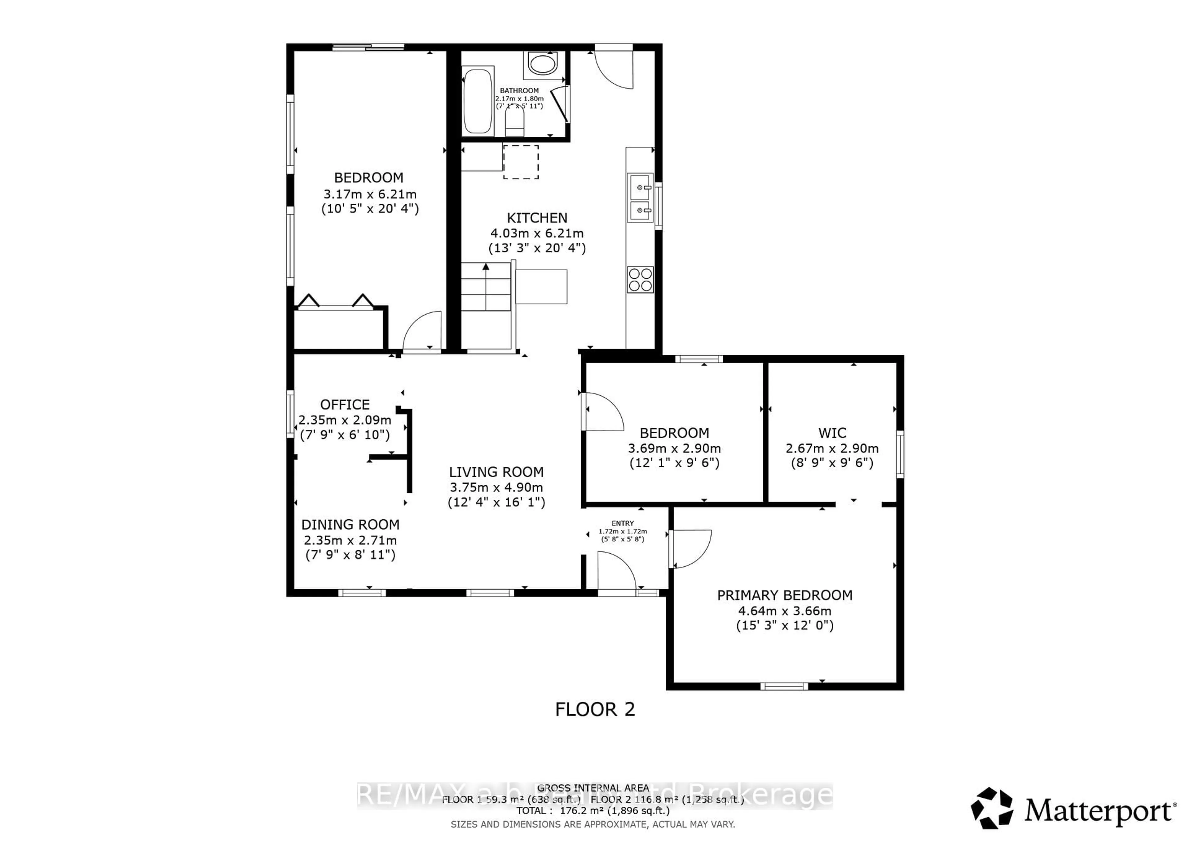Floor plan for 688 Henry St, Woodstock Ontario N4S 1Y3