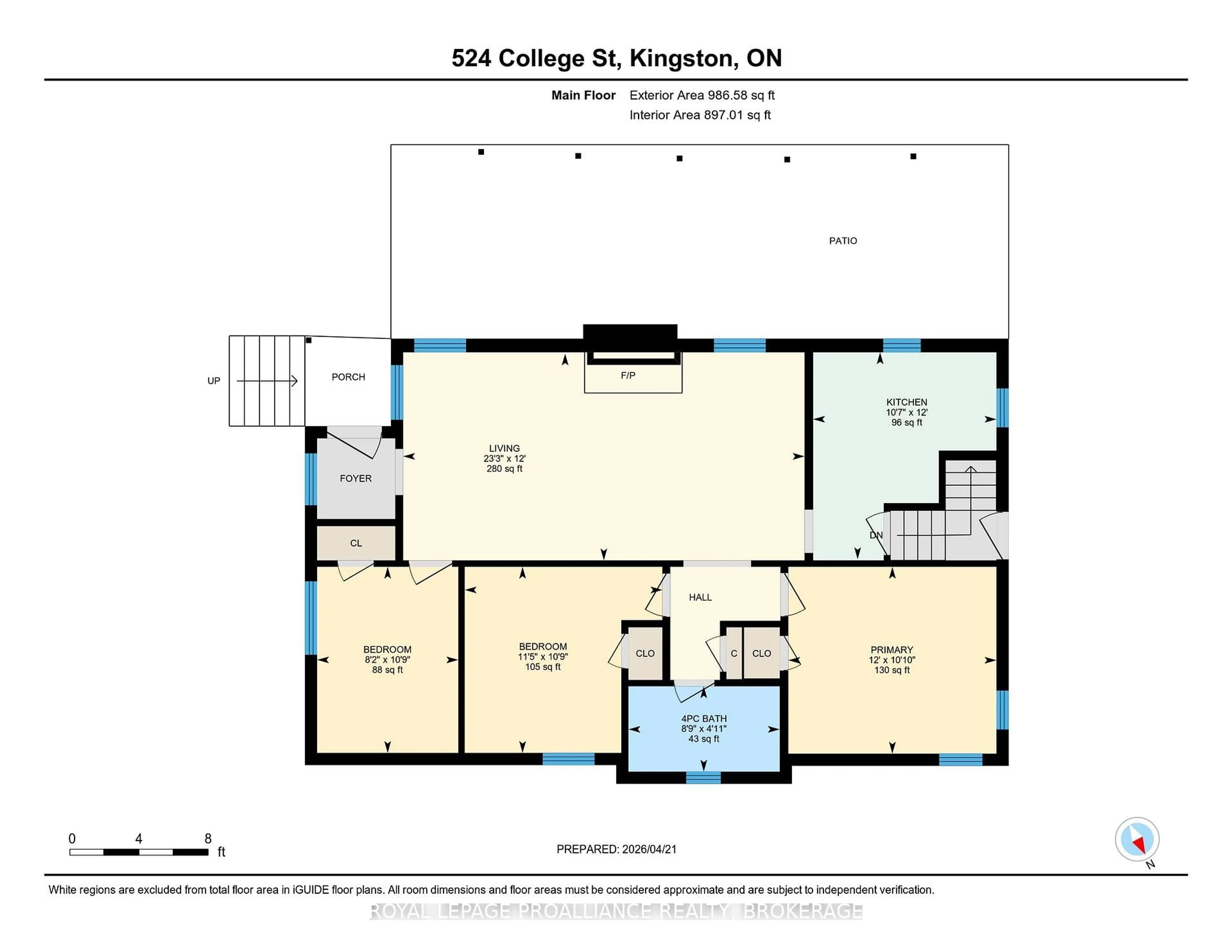 Floor plan for 524 College St, Kingston Ontario K7L 4M9