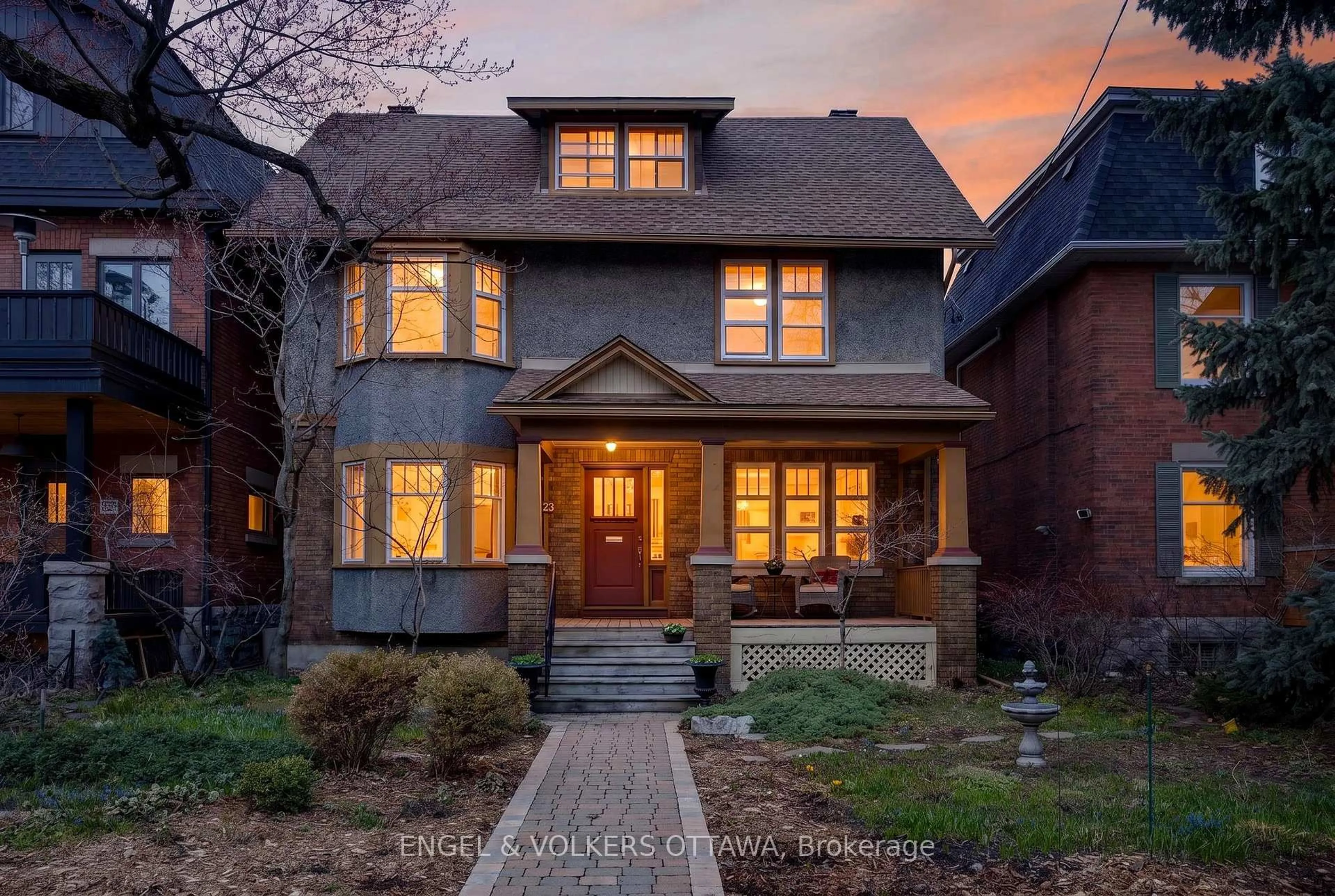 Home with brick exterior material, street for 23 Woodlawn Ave, Ottawa Ontario K1S 2S8