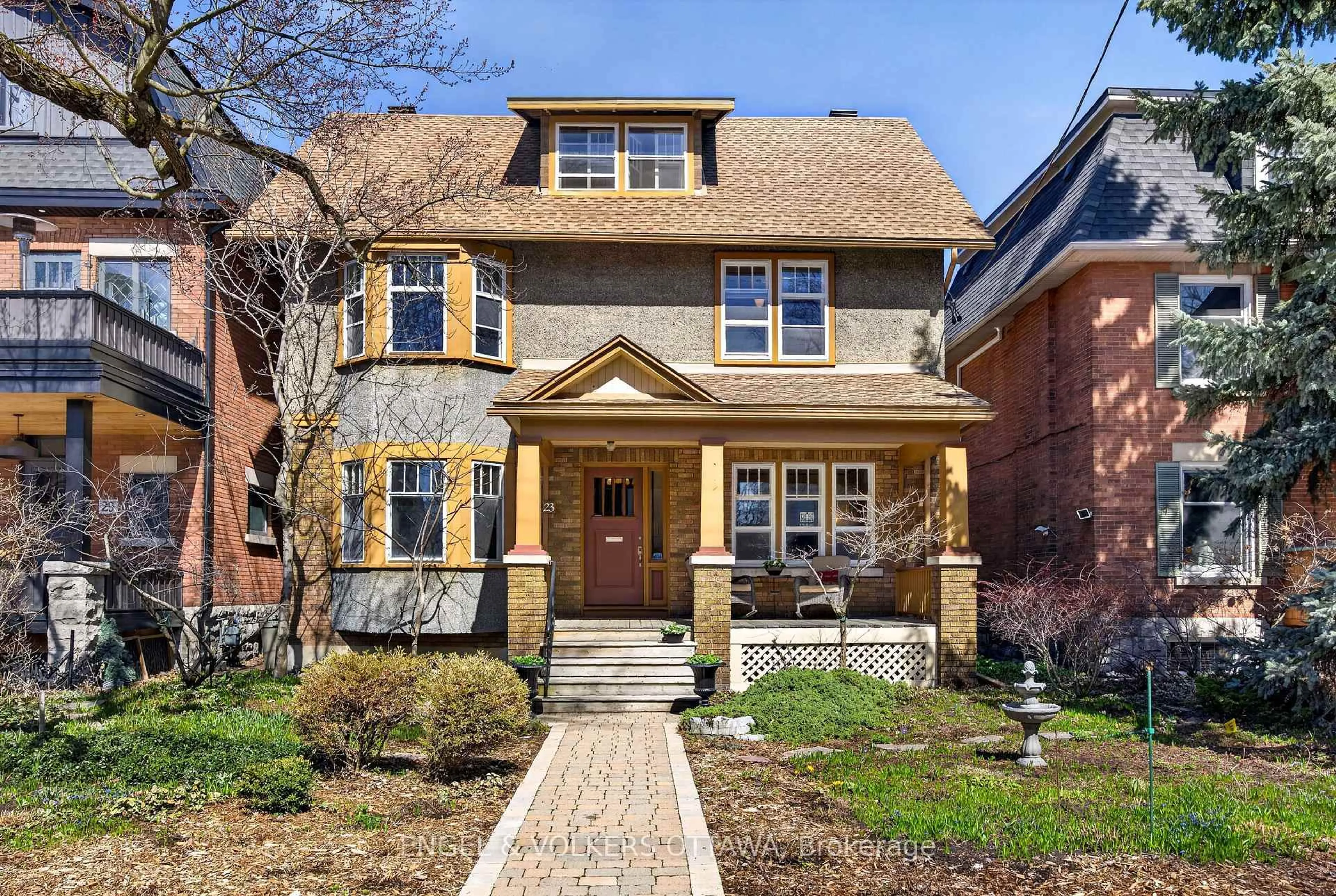 Home with brick exterior material, street for 23 Woodlawn Ave, Ottawa Ontario K1S 2S8