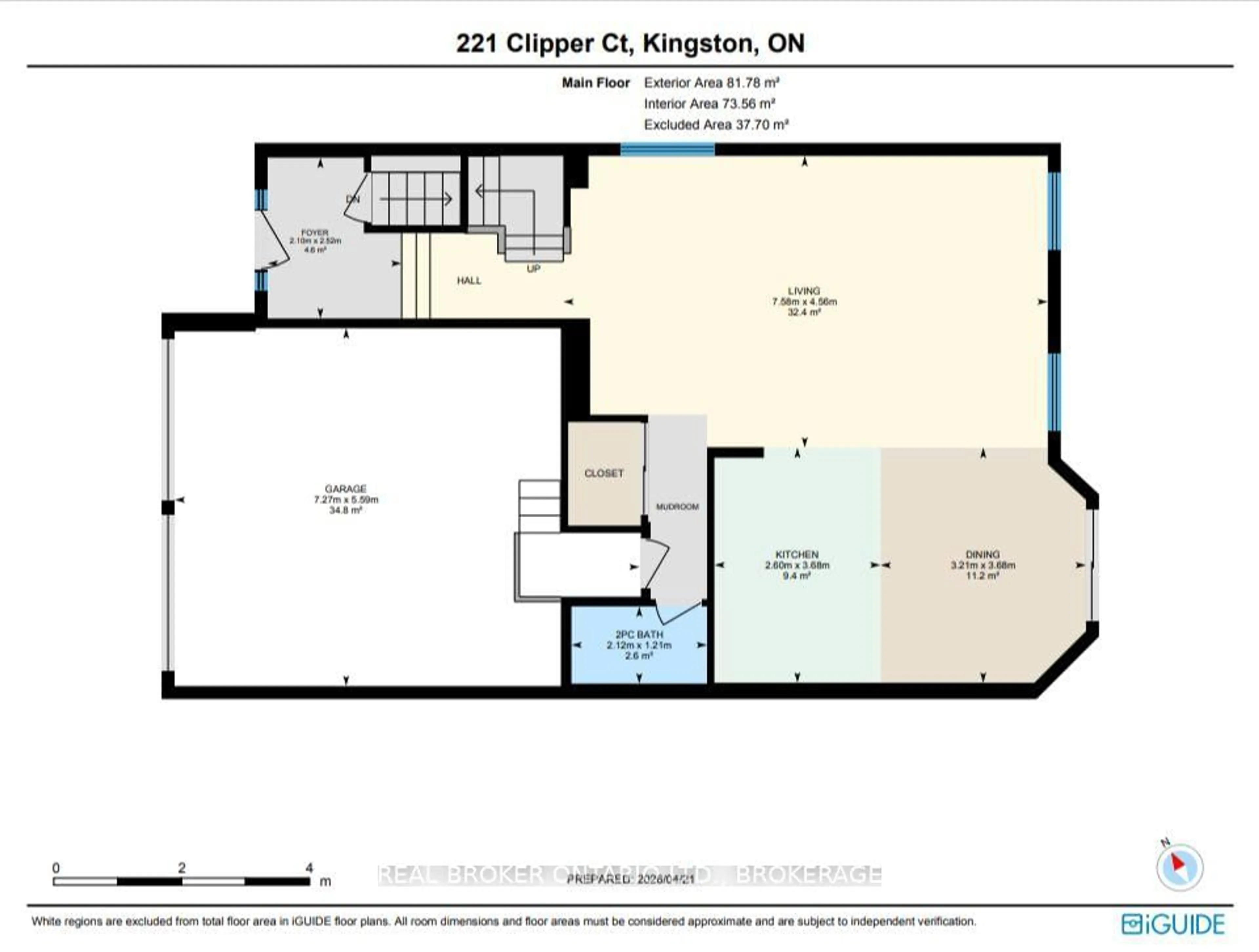 Floor plan for 221 CLIPPER Crt, Kingston Ontario K7K 7J9