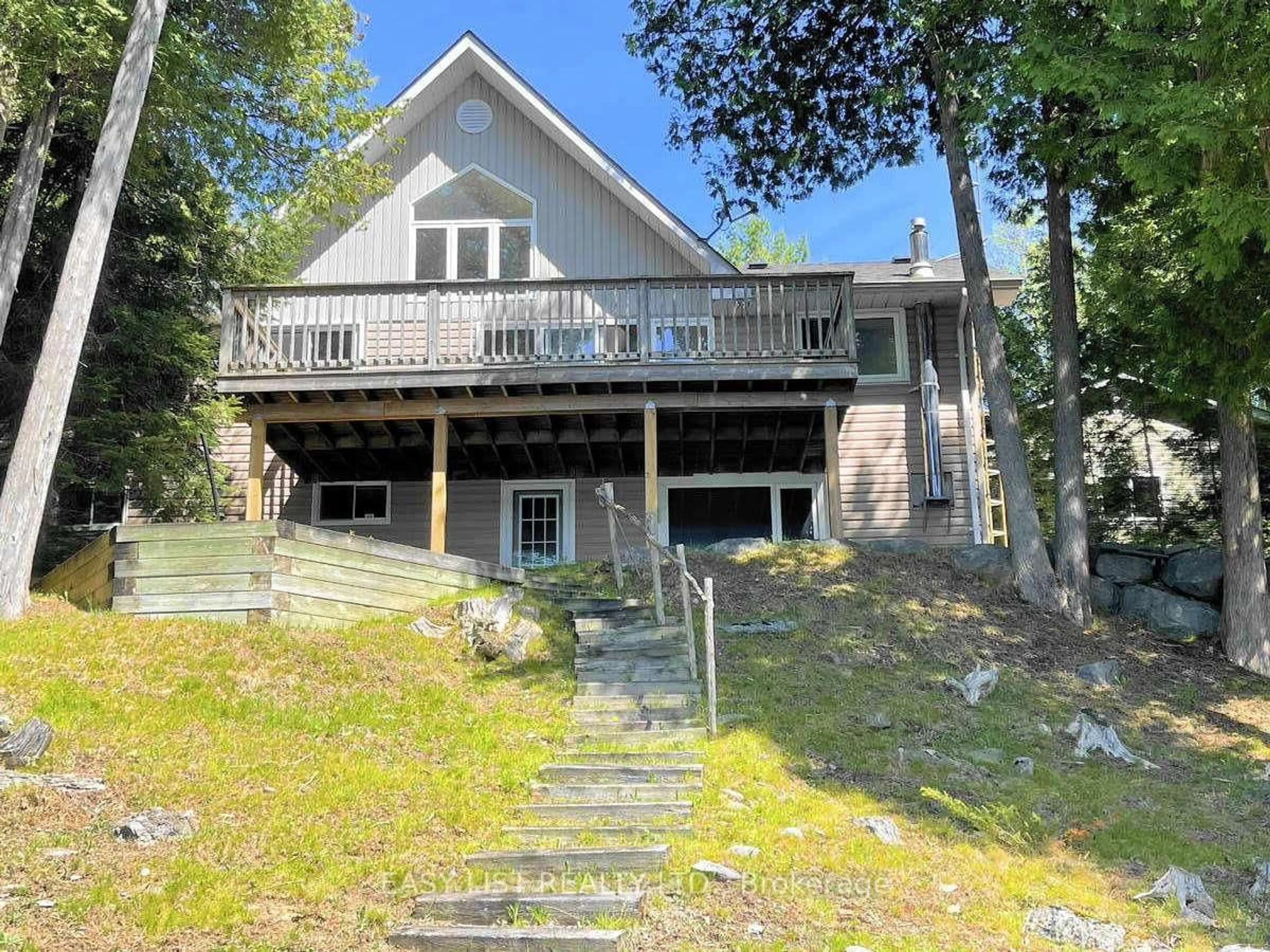 A pic from outside/outdoor area/front of a property/back of a property/a pic from drone, water/lake/river/ocean view for 1990 White Lake Rd, Douro-Dummer Ontario K0L 2H0