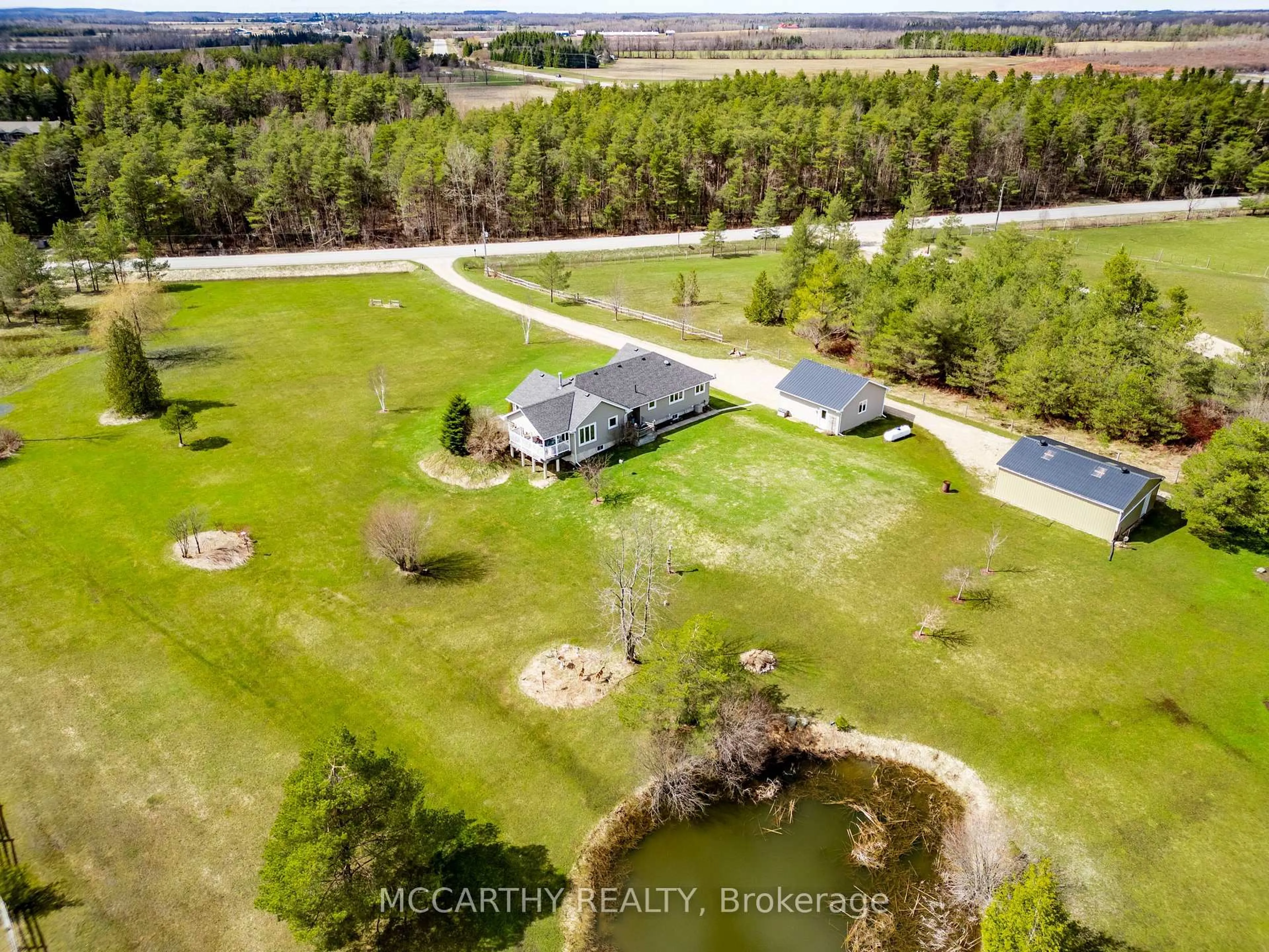 A pic from outside/outdoor area/front of a property/back of a property/a pic from drone, water/lake/river/ocean view for 260376 Southgate Rd 26 Rd, Southgate Ontario N0C 1L0