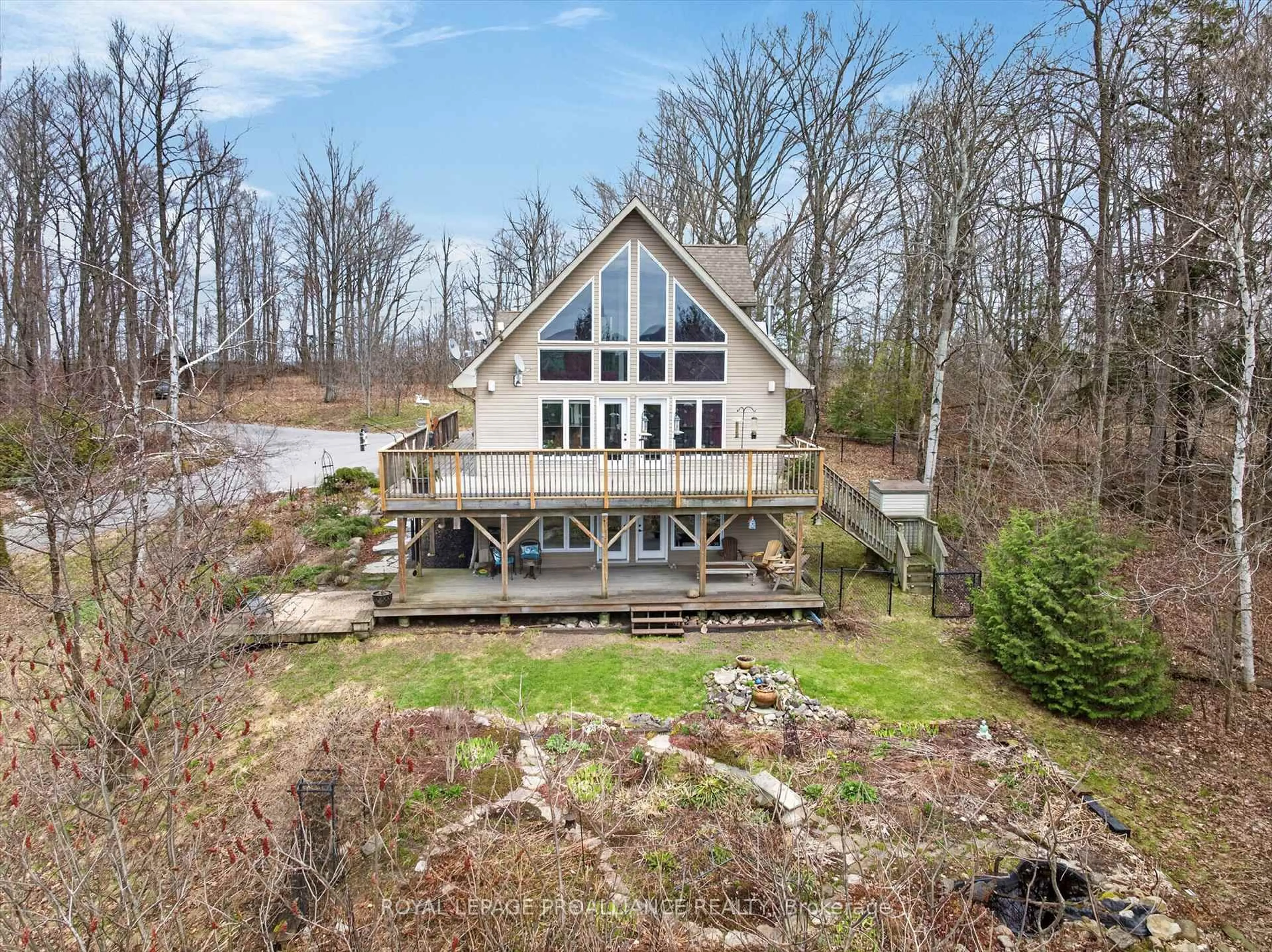 A pic from outside/outdoor area/front of a property/back of a property/a pic from drone, water/lake/river/ocean view for 849 Bland Line, Cavan Monaghan Ontario L0A 1C0
