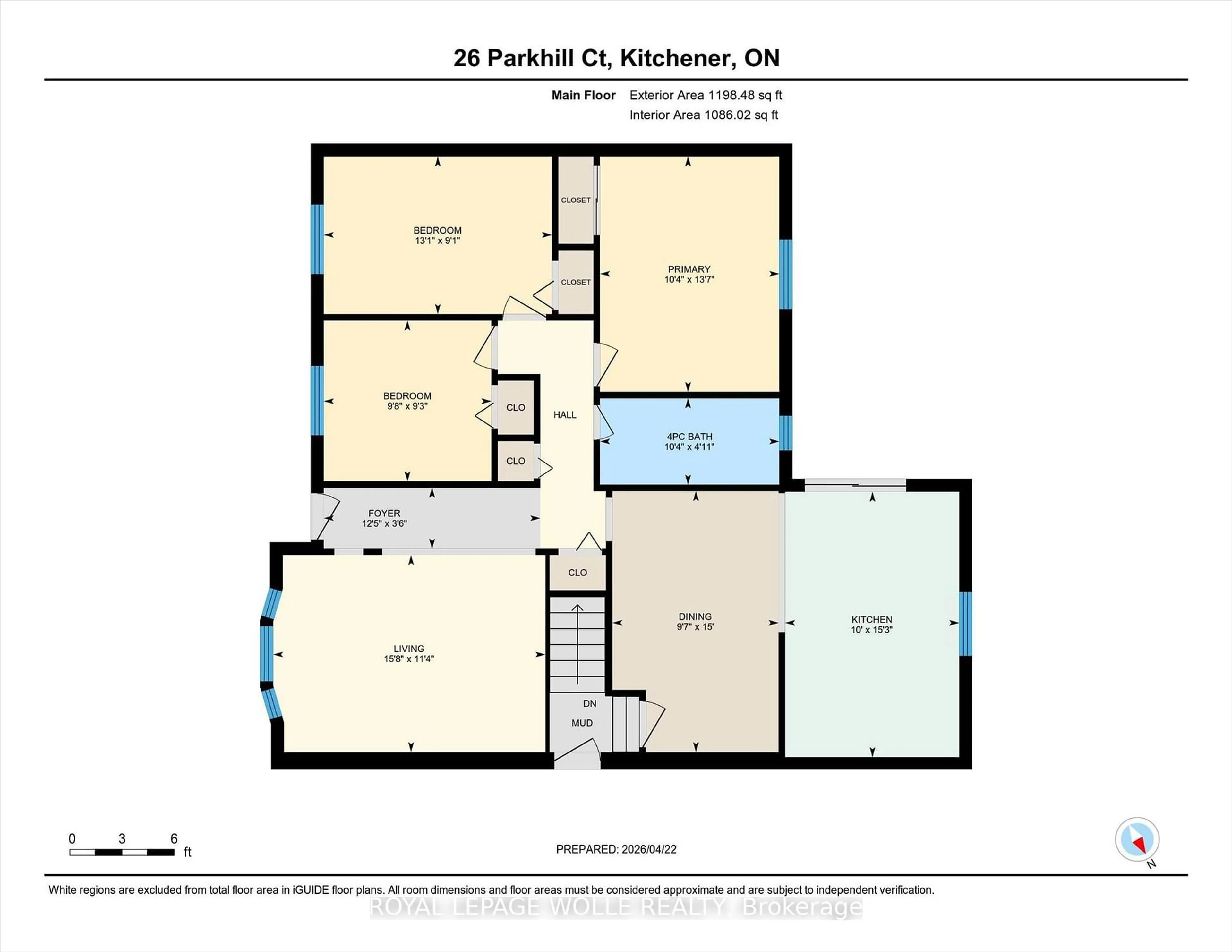 Floor plan for 26 Parkhill Crt, Kitchener Ontario N2C 2C4
