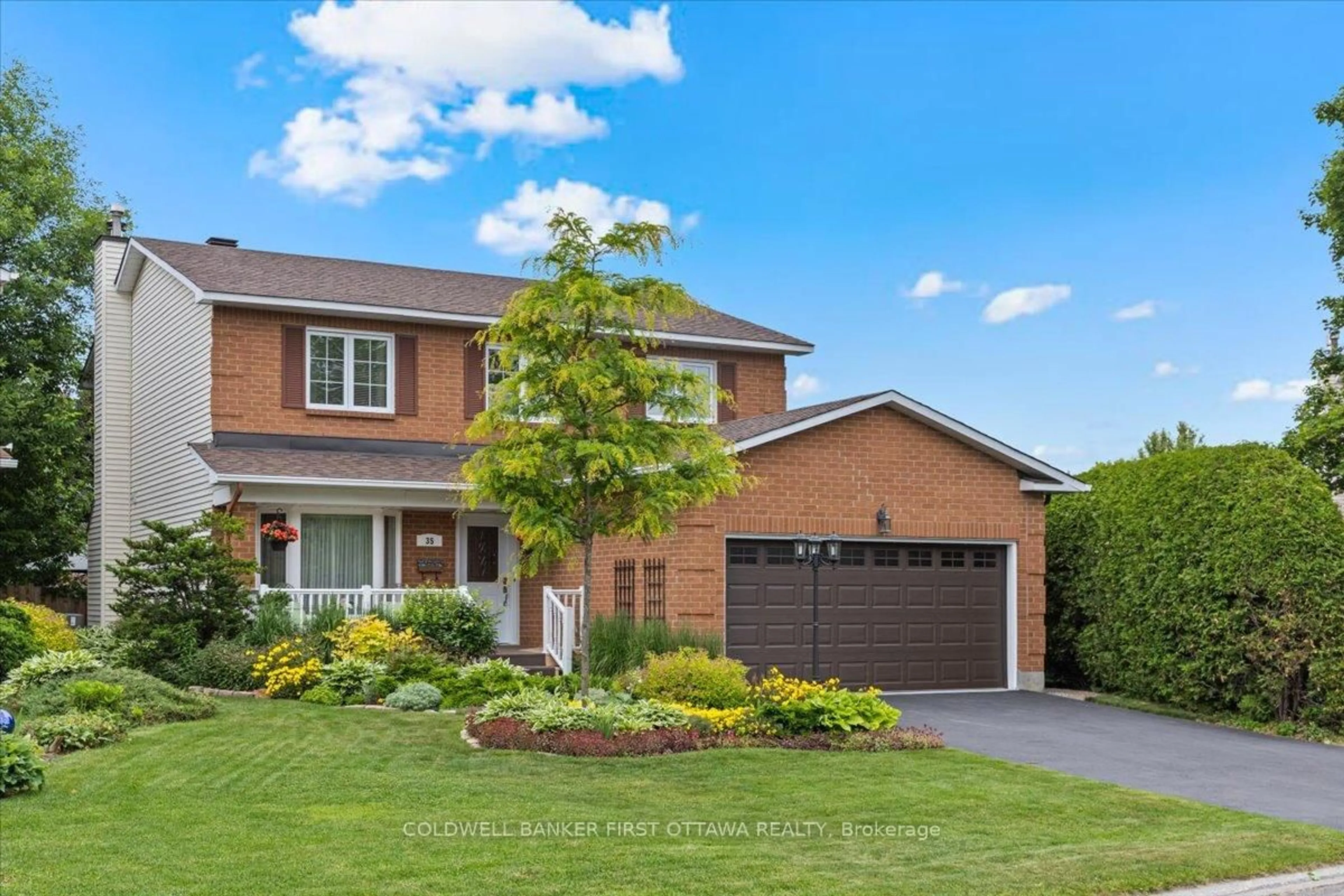 Home with brick exterior material, street for 35 Dressler Dr, Kanata Ontario K2L 3A6