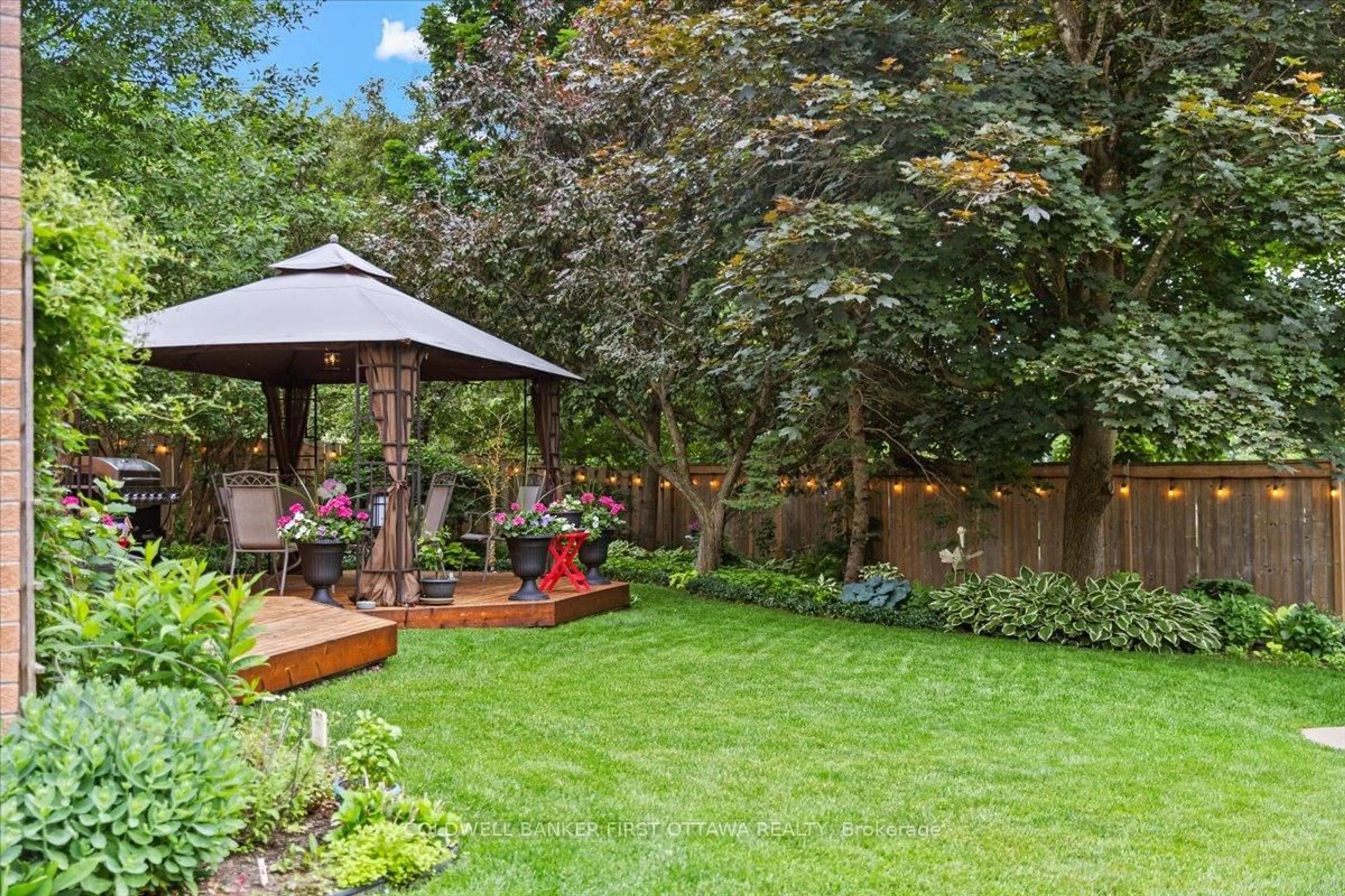 Patio, forest/trees view for 35 Dressler Dr, Kanata Ontario K2L 3A6