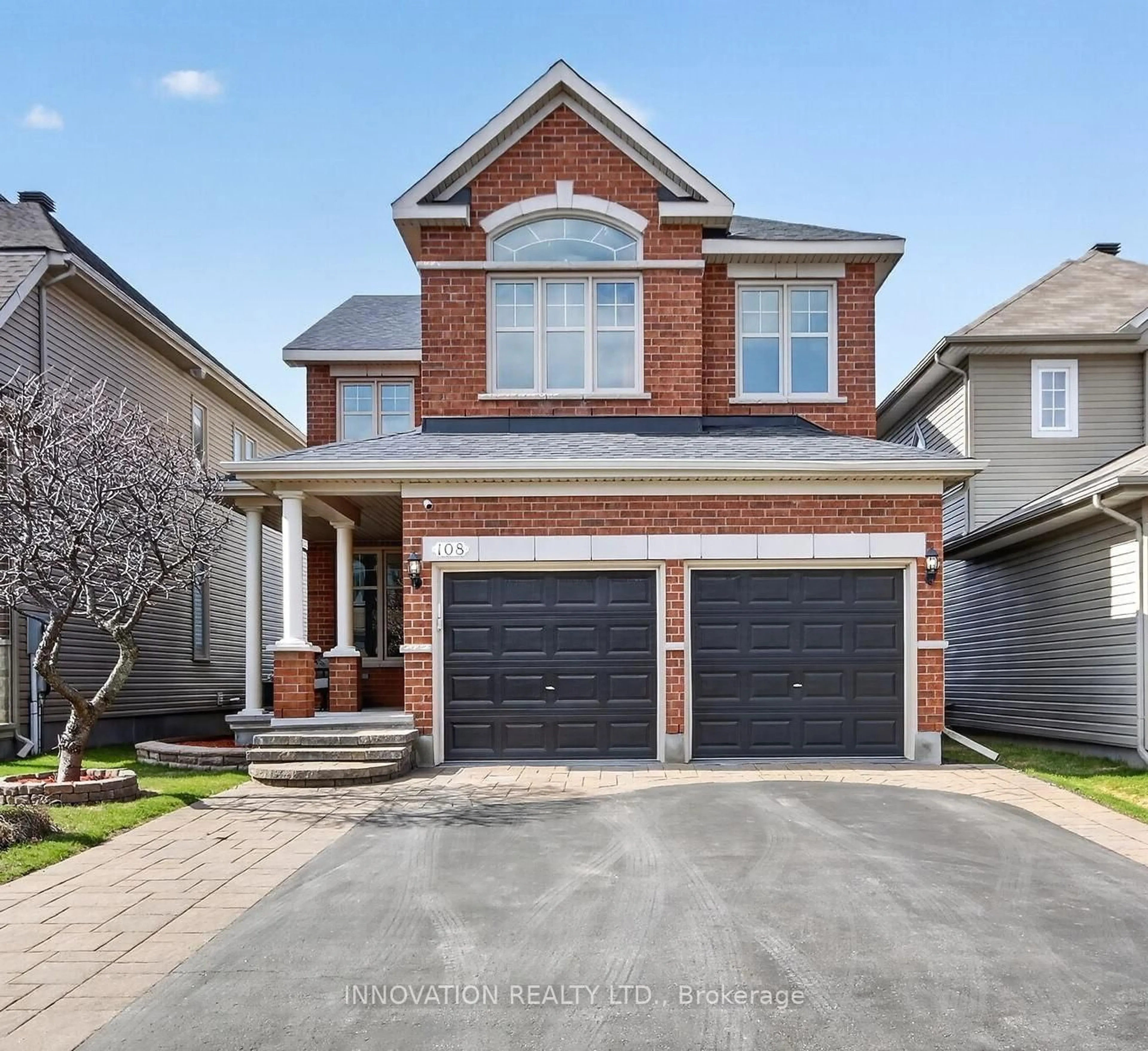 Home with brick exterior material, street for 108 August Lily Cres, Ottawa Ontario K1V 2A6