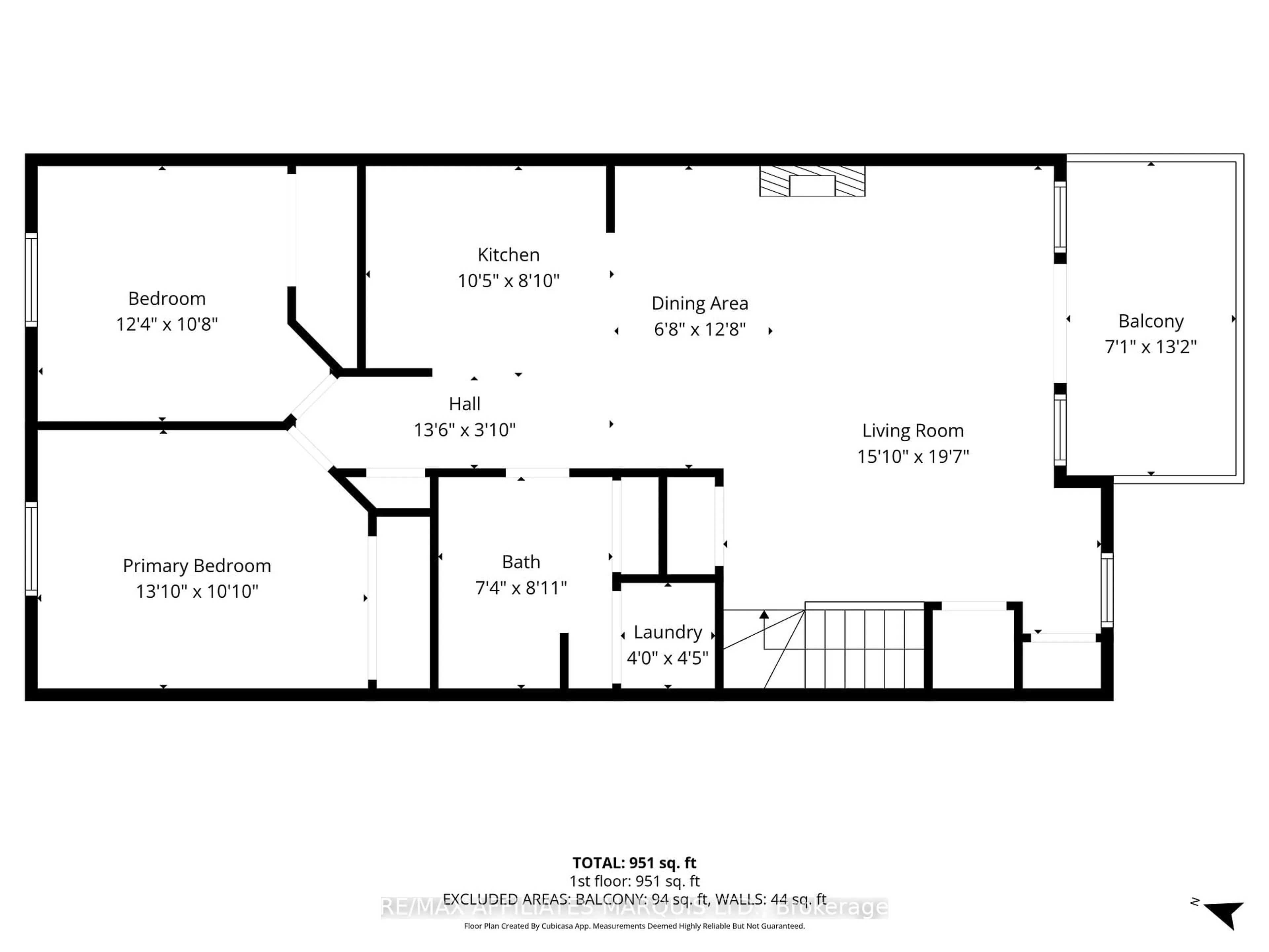 Floor plan for 33 First St #5, Cornwall Ontario K6J 1B8